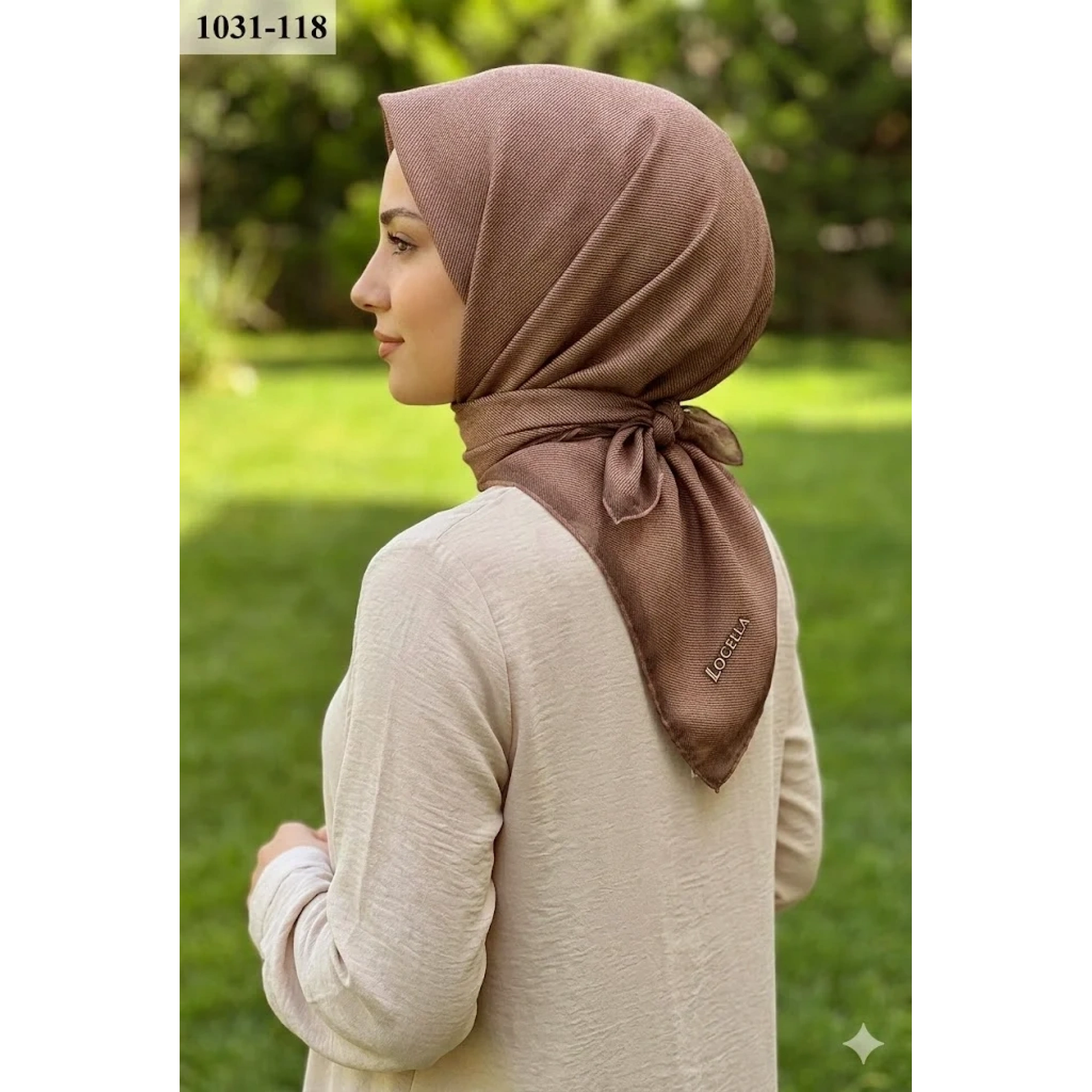 Locella Soft Pamuk Eşarp (Kahve) 1031-118