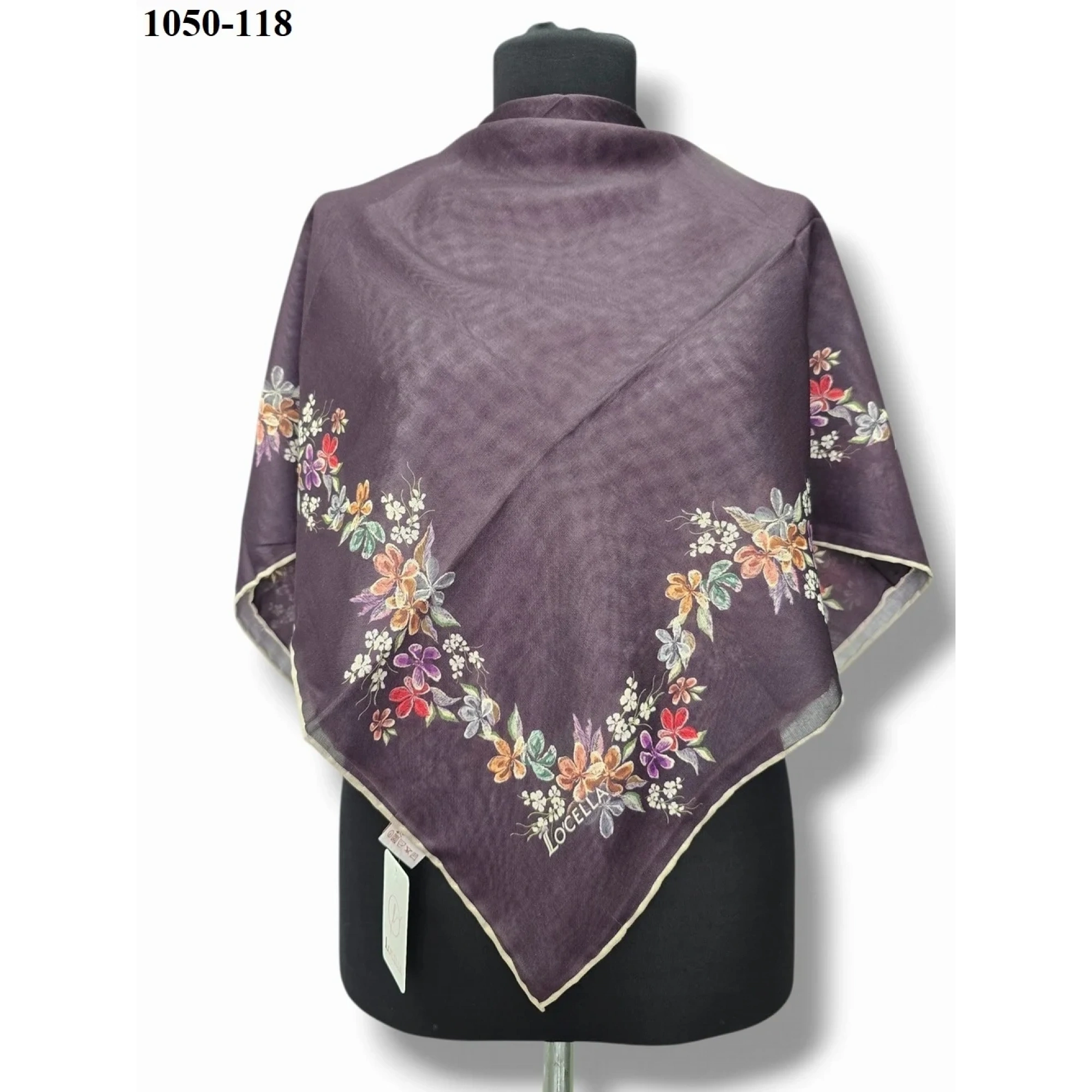 Locella Soft Pamuk Eşarp (Koyu Mor) 1050-118