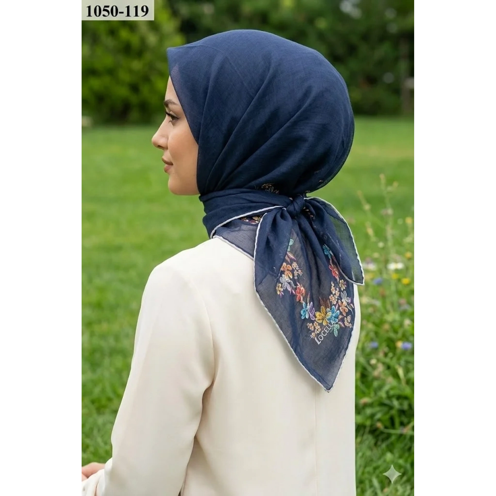 Locella Soft Pamuk Eşarp (Lacivert) 1050-119