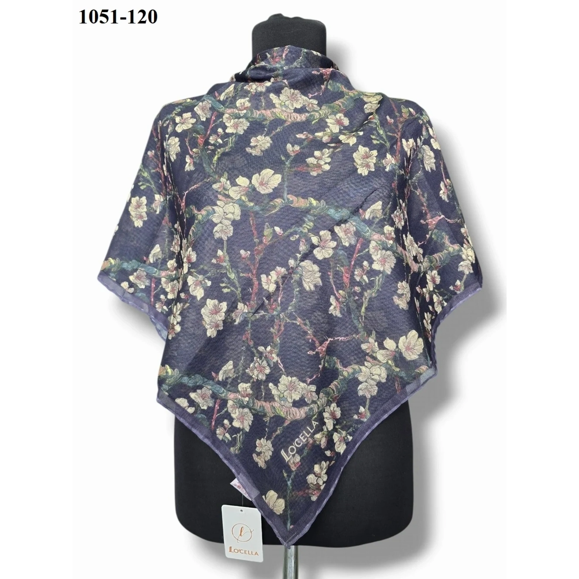 Locella Soft Pamuk Eşarp (Lacivert) 1051-120