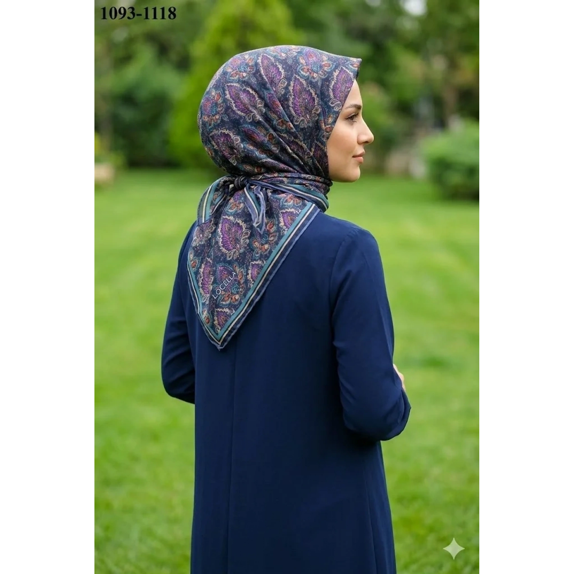 Locella Soft Pamuk Eşarp (Lacivert) 1093-118