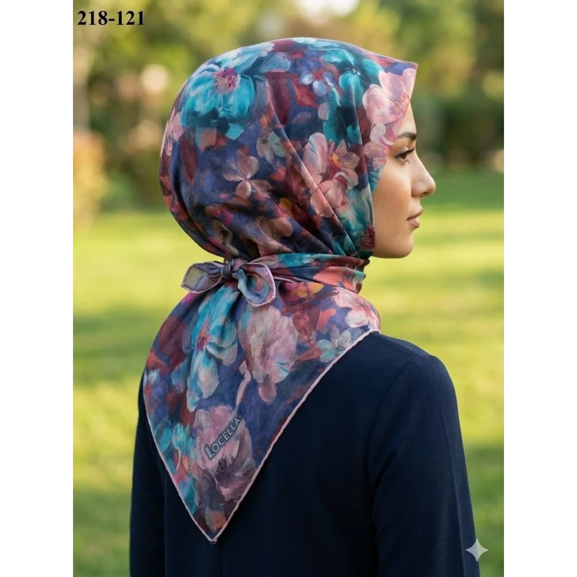 Locella Soft Pamuk Eşarp (Lacivert) 218-121