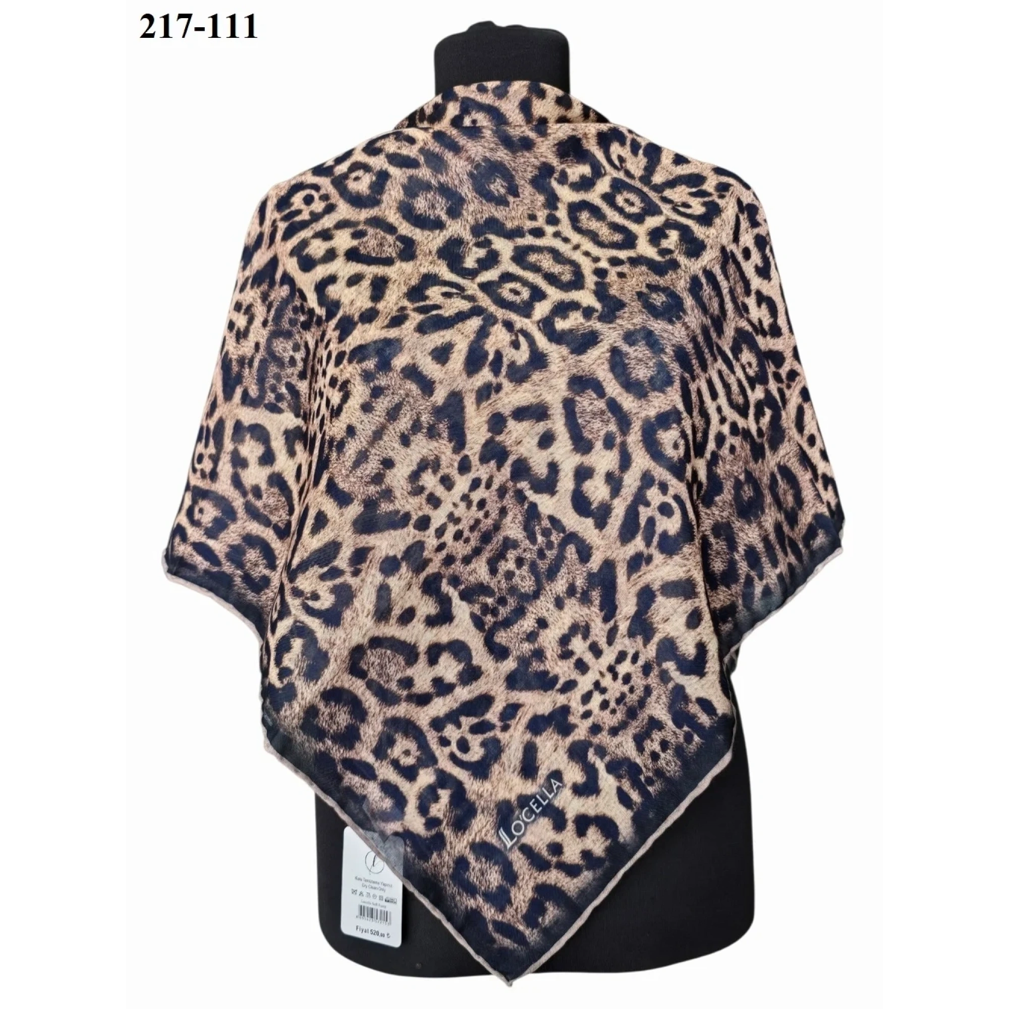 Locella Soft Pamuk Eşarp (Leopar Desen) 217-111