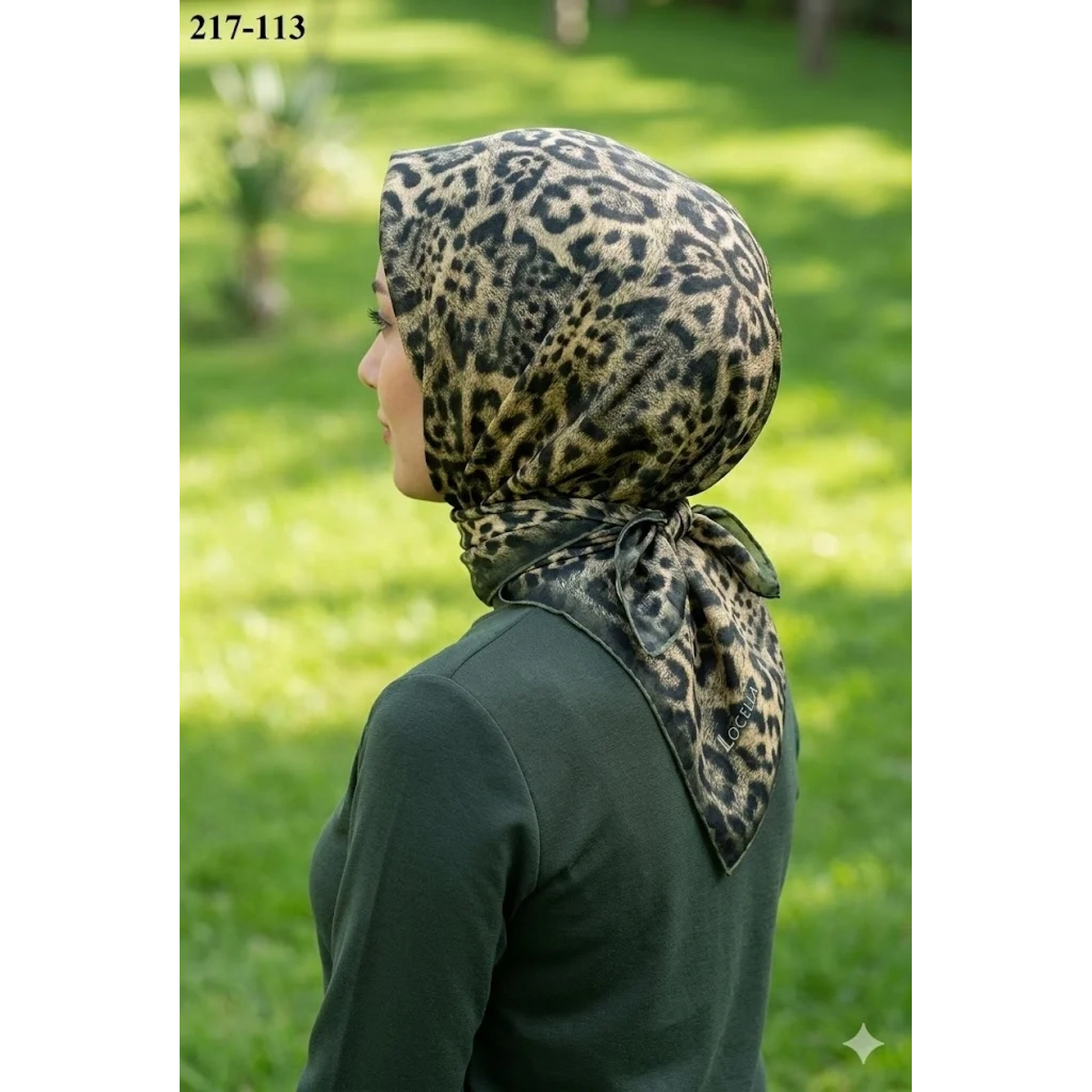Locella Soft Pamuk Eşarp (Leopar Desen) 217-113