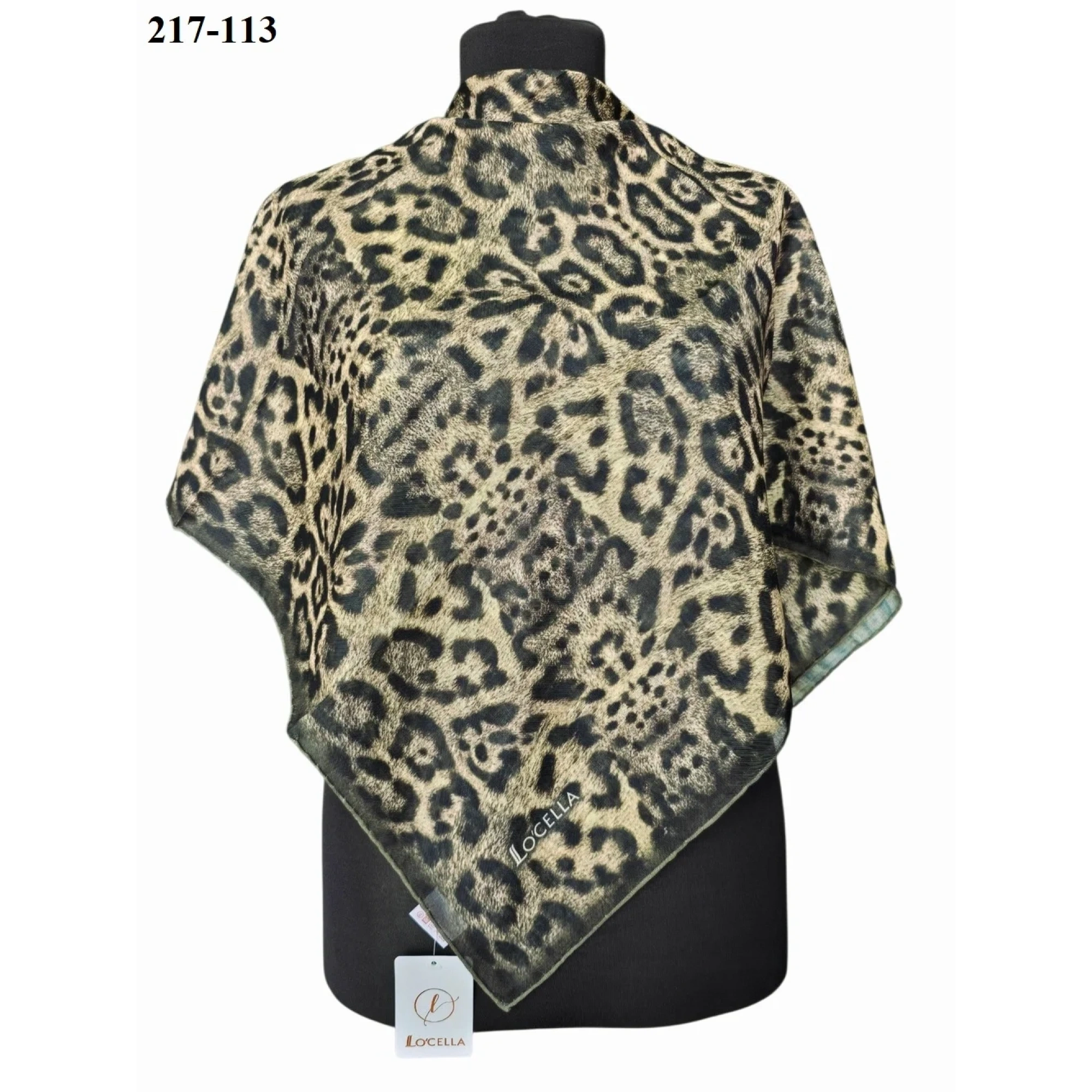 Locella Soft Pamuk Eşarp (Leopar Desen) 217-113
