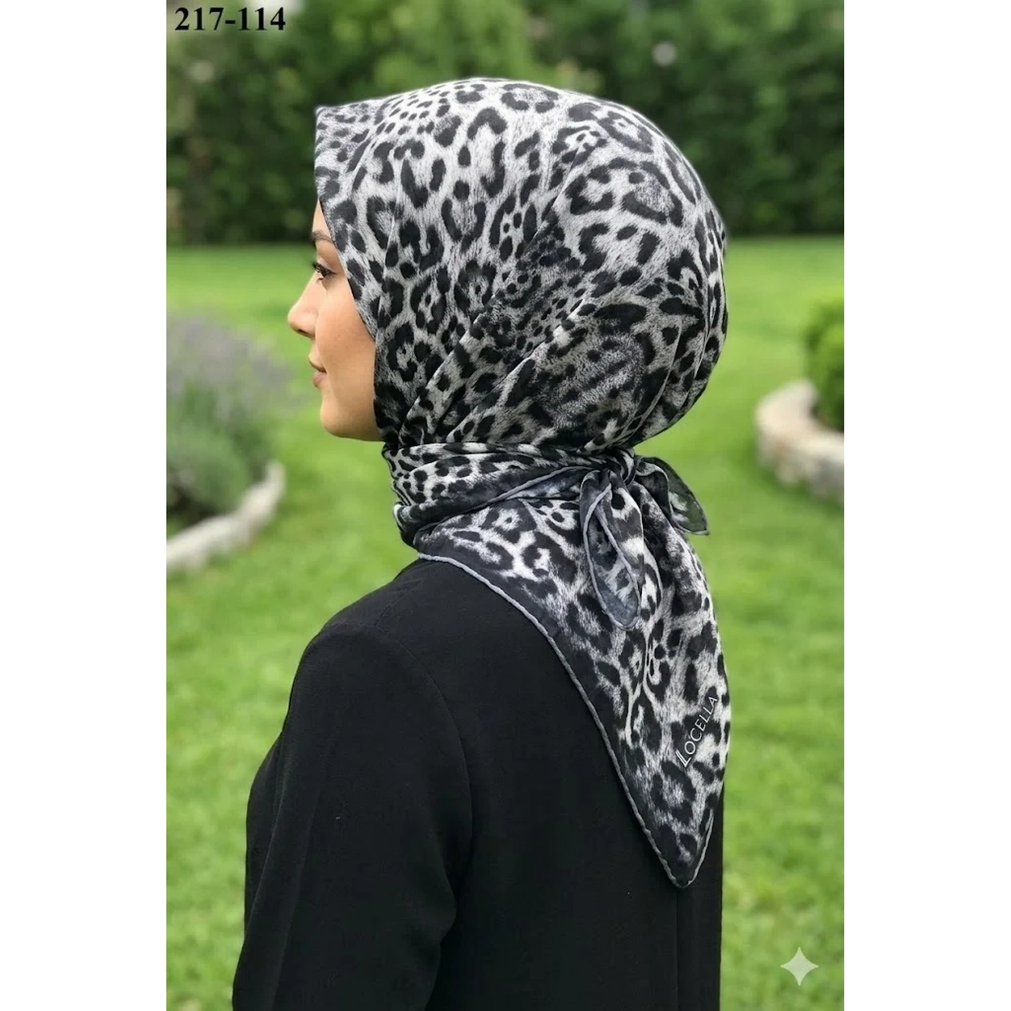 Locella Soft Pamuk Eşarp (Leopar Desen) 217-114