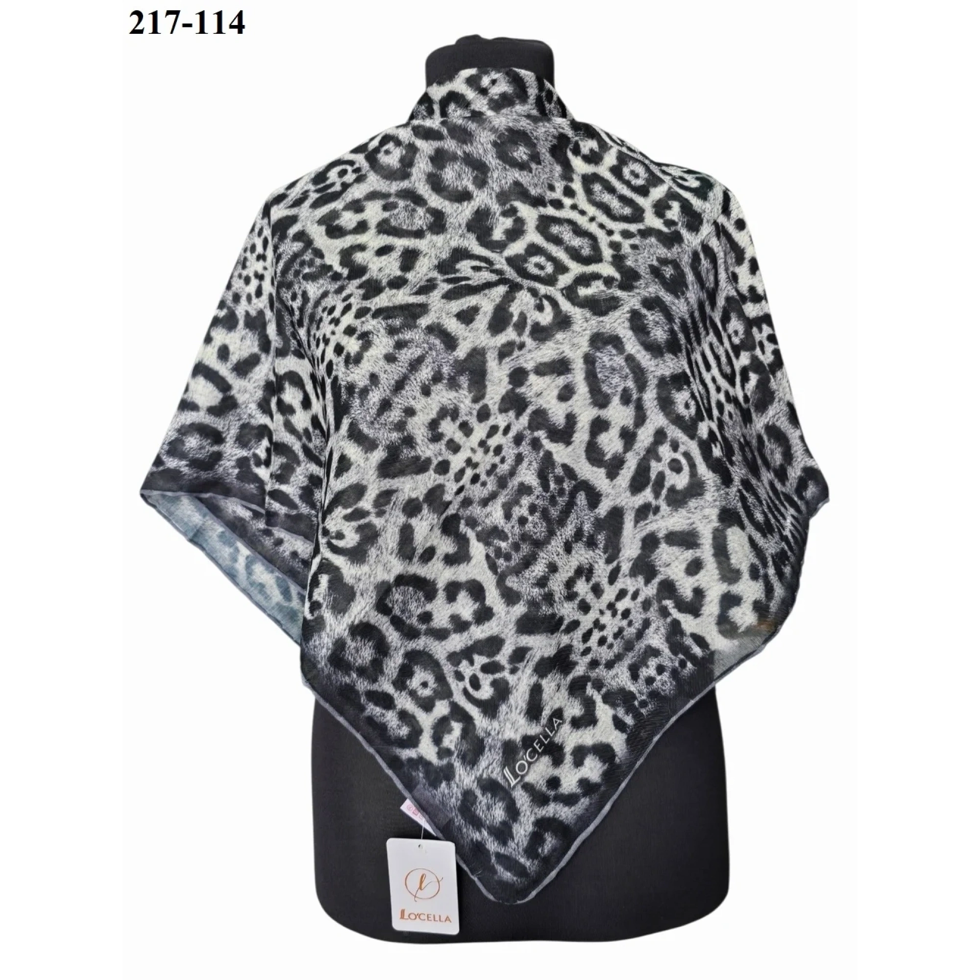 Locella Soft Pamuk Eşarp (Leopar Desen) 217-114