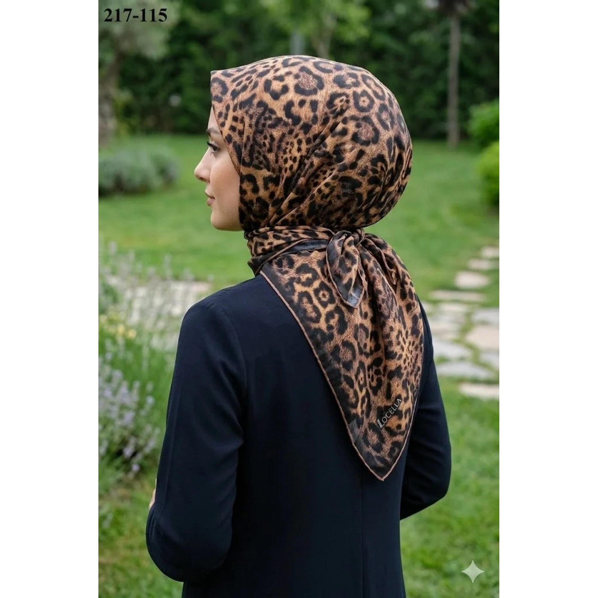Locella Soft Pamuk Eşarp (Leopar Desen) 217-115
