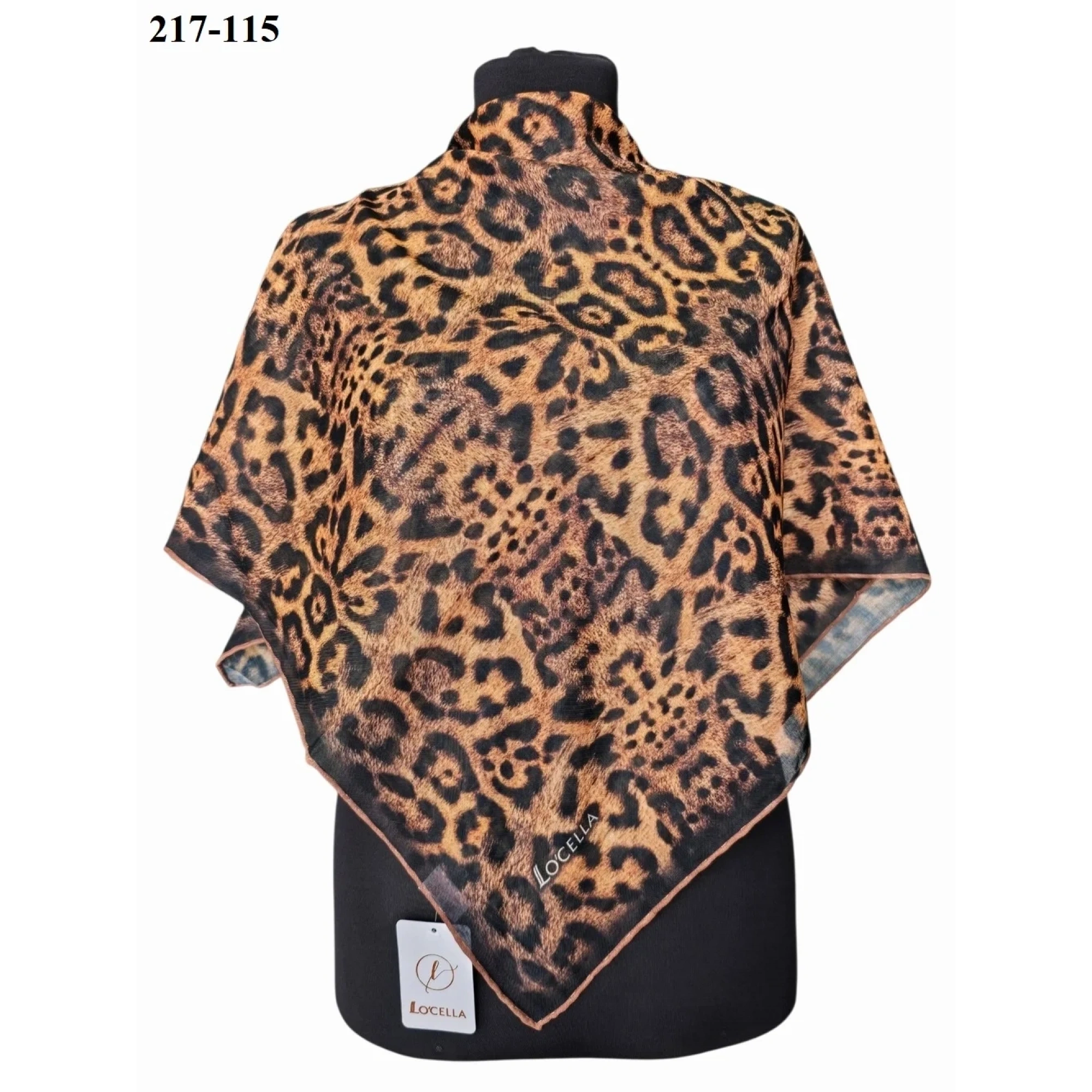 Locella Soft Pamuk Eşarp (Leopar Desen) 217-115