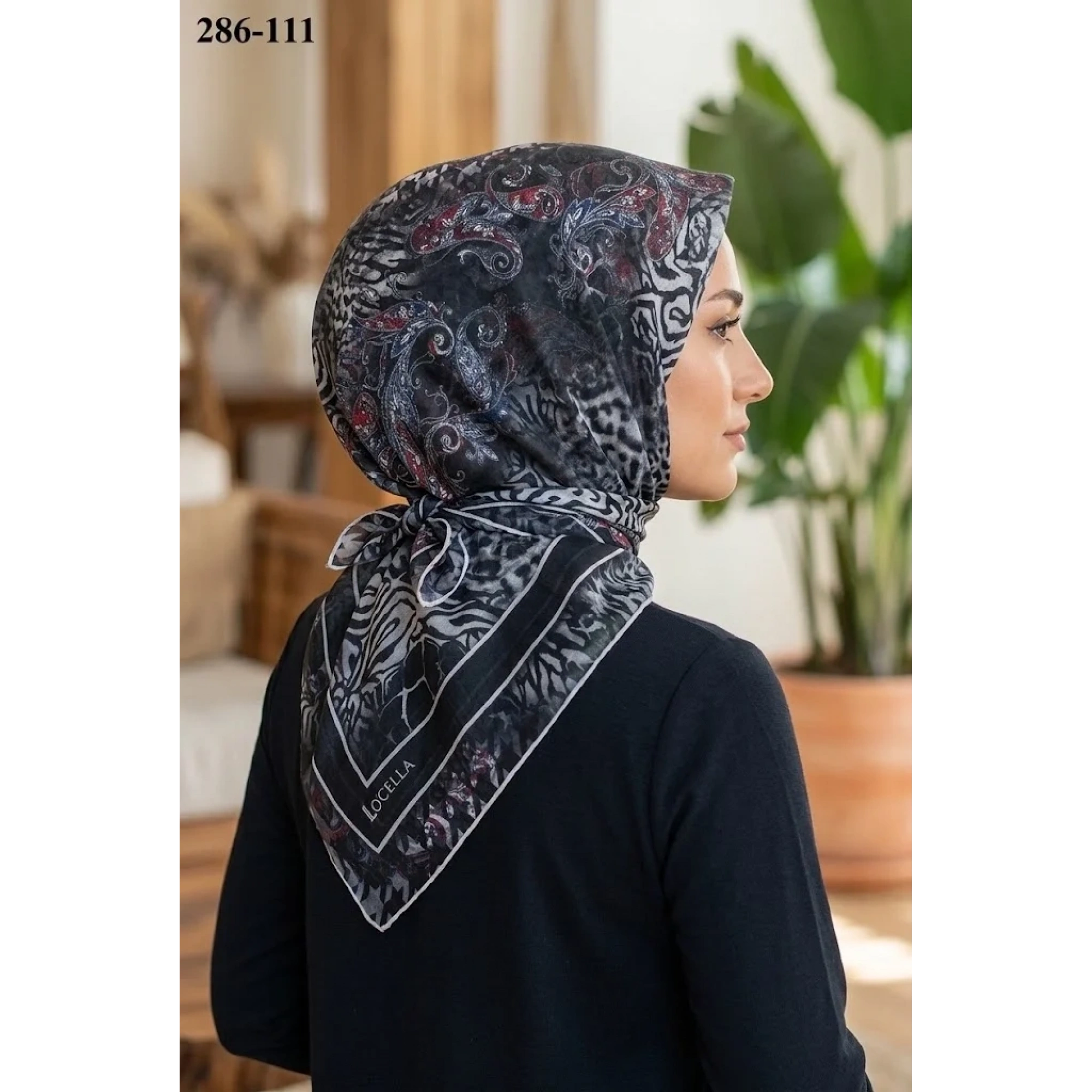 Locella Soft Pamuk Eşarp (Leopar Desen) 286-111