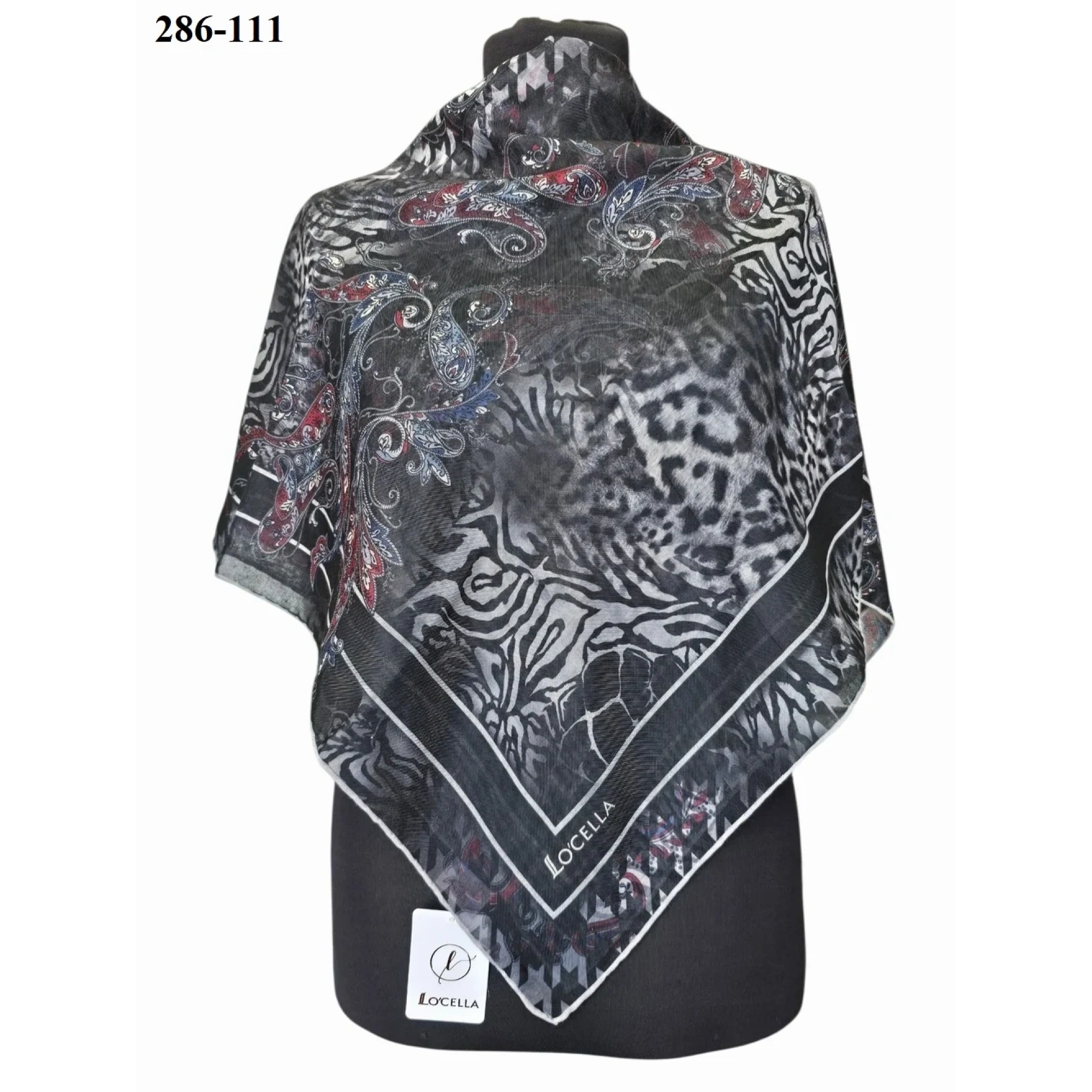 Locella Soft Pamuk Eşarp (Leopar Desen) 286-111