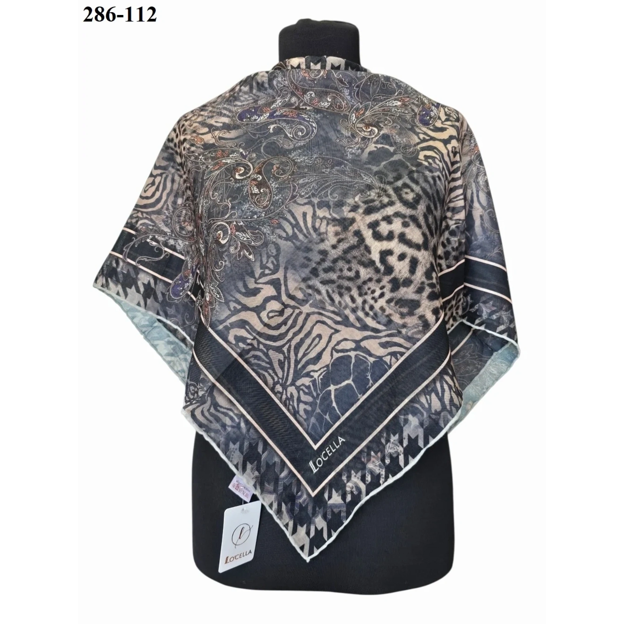 Locella Soft Pamuk Eşarp (Leopar Desen) 286-112