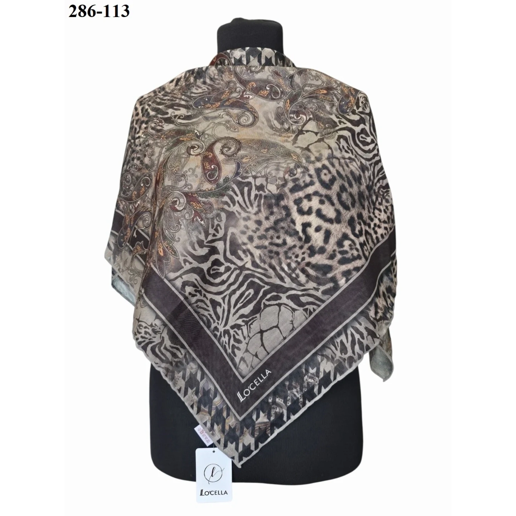 Locella Soft Pamuk Eşarp (Leopar Desen) 286-113