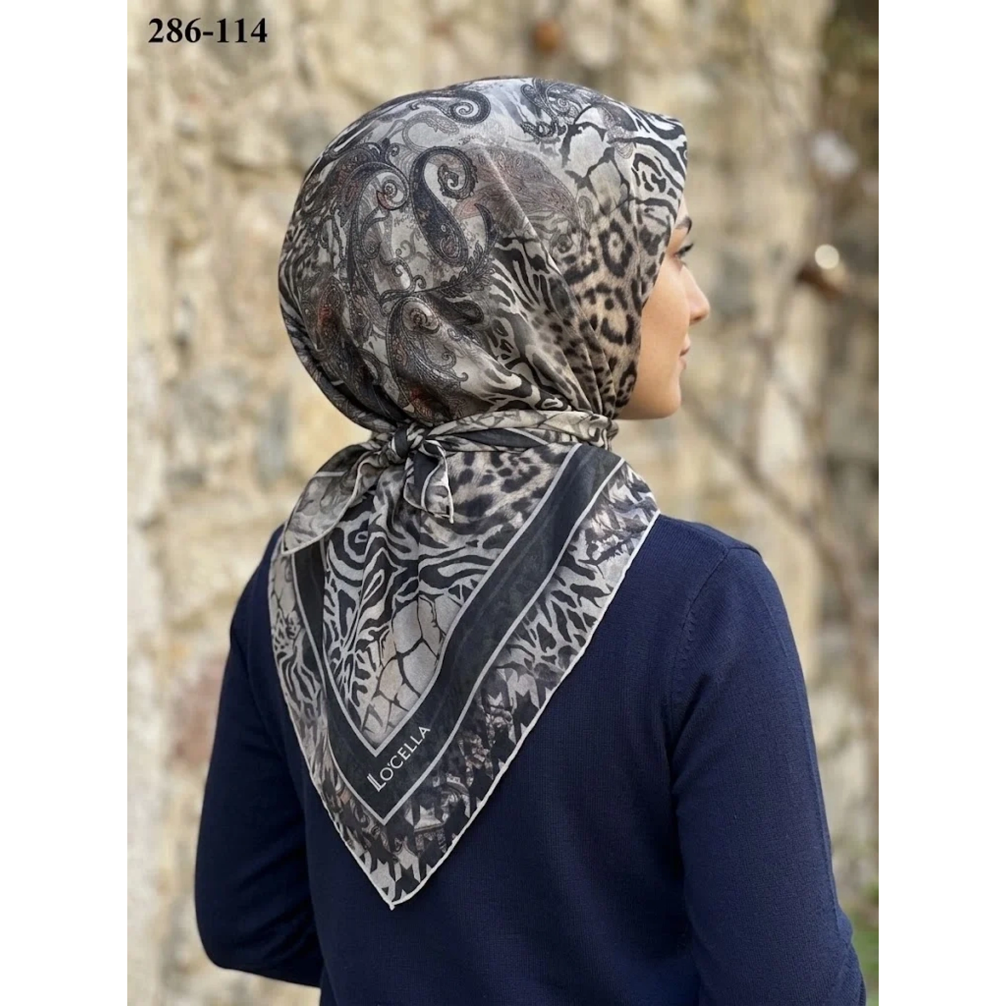 Locella Soft Pamuk Eşarp (Leopar Desen) 286-114