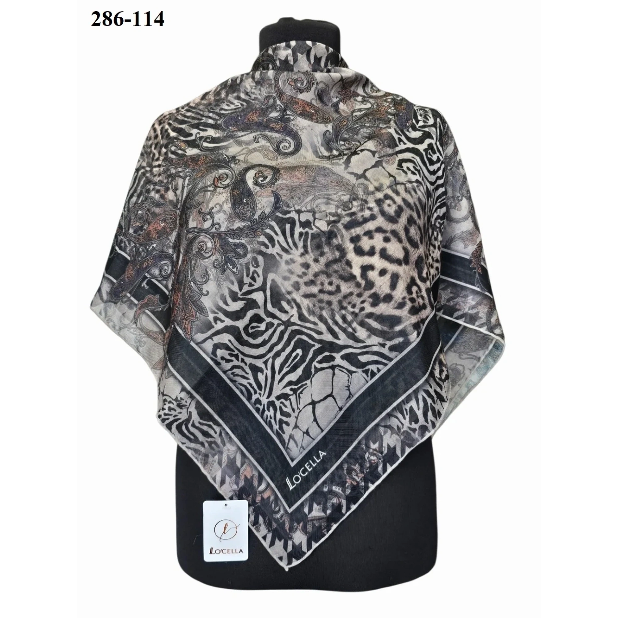 Locella Soft Pamuk Eşarp (Leopar Desen) 286-114
