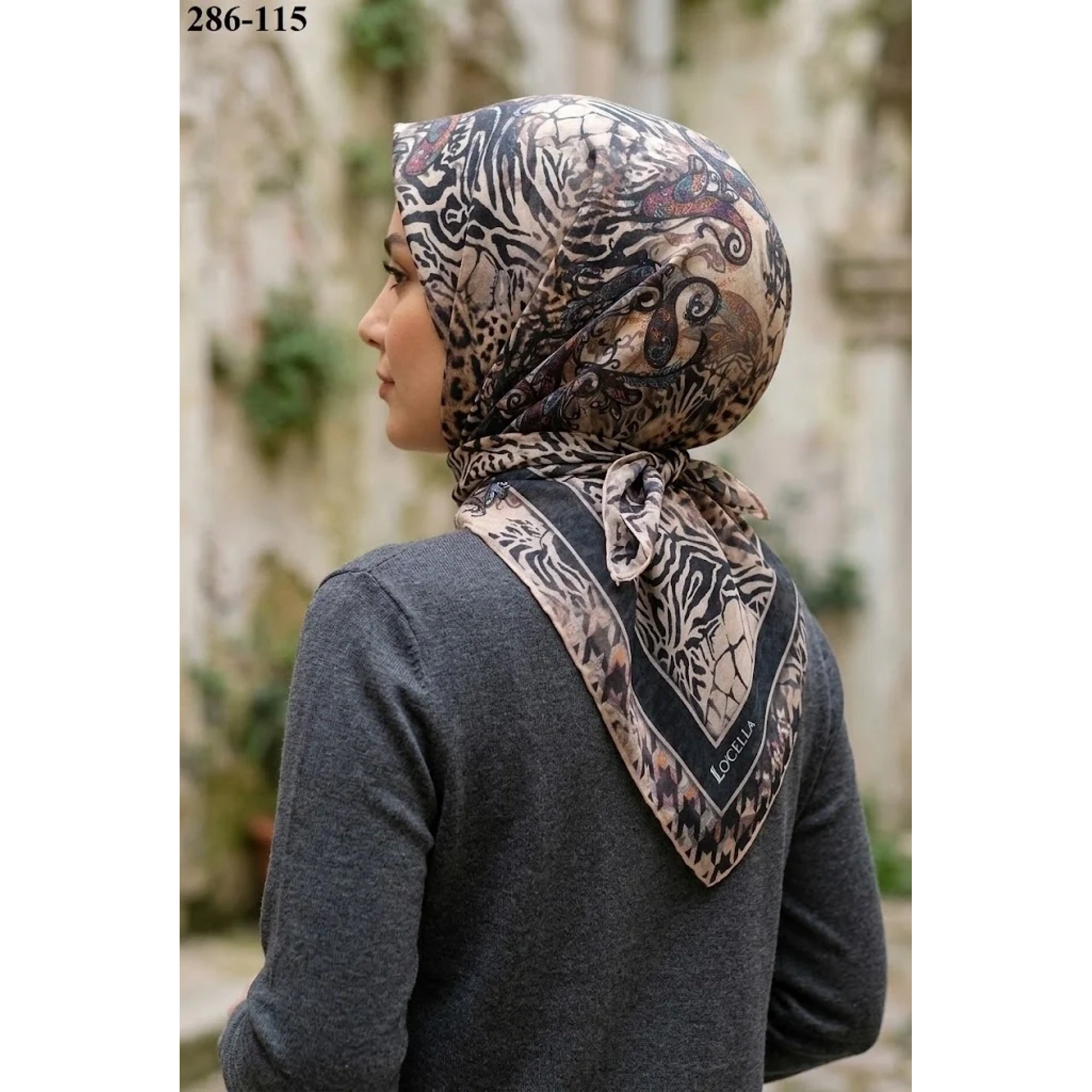 Locella Soft Pamuk Eşarp (Leopar Desen) 286-115
