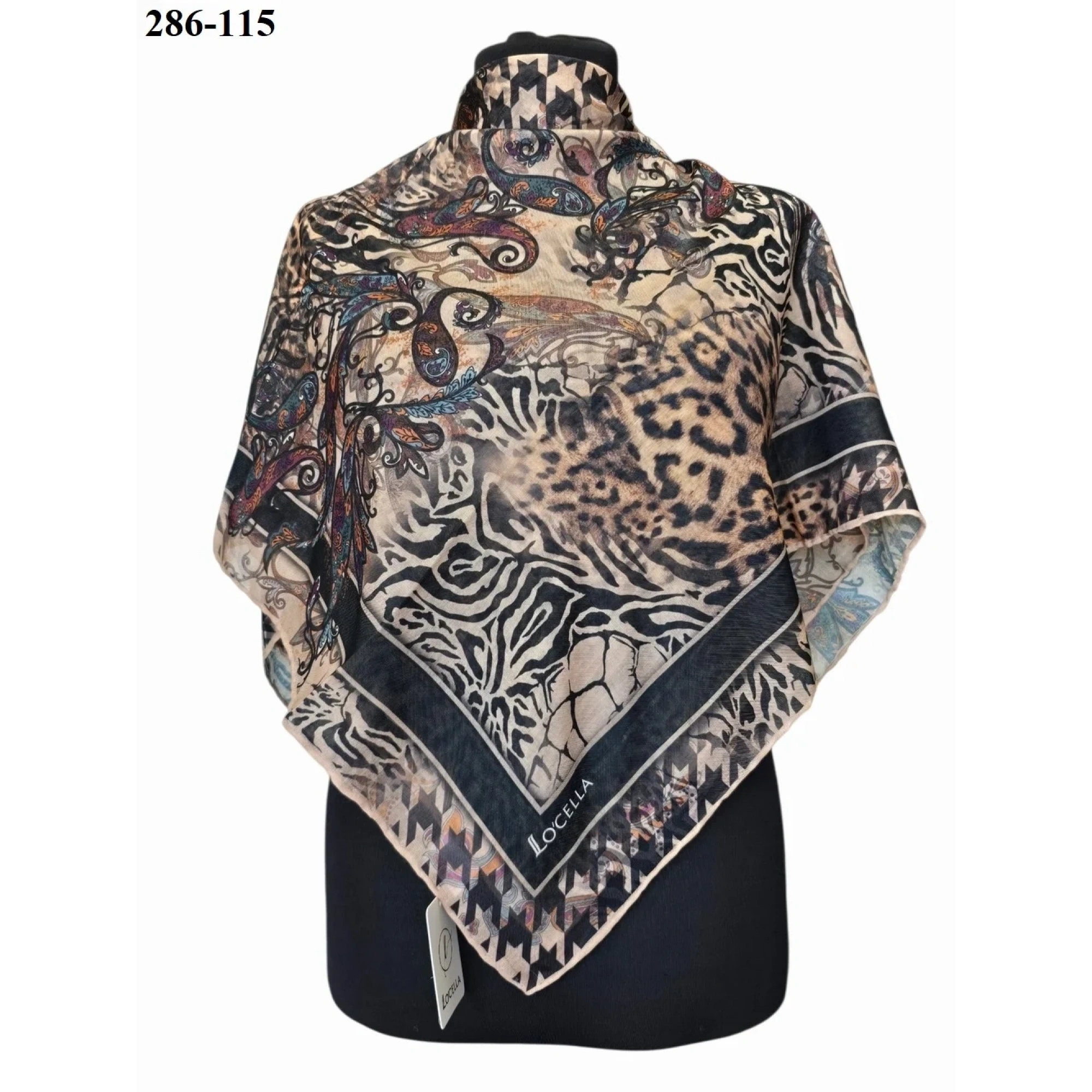 Locella Soft Pamuk Eşarp (Leopar Desen) 286-115