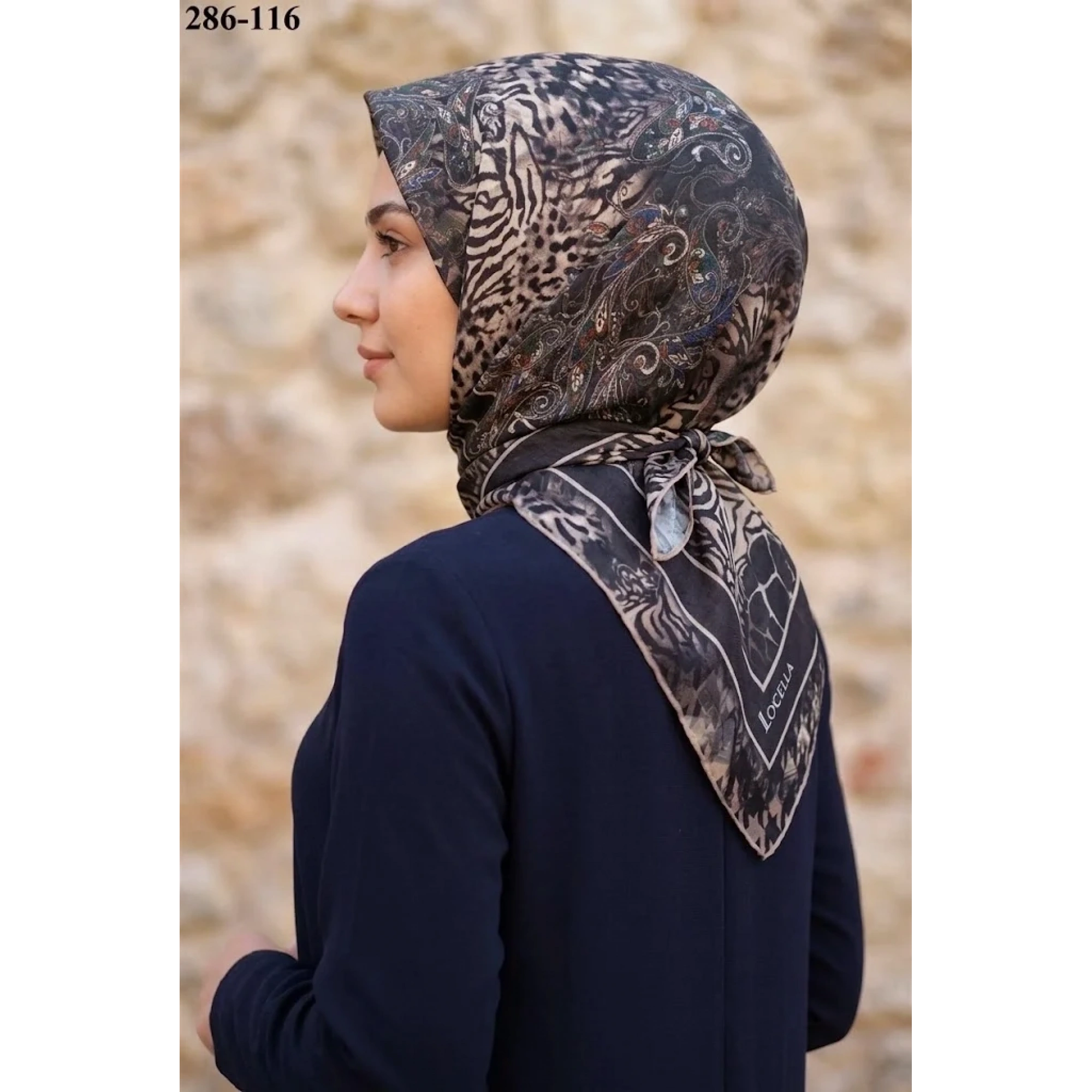 Locella Soft Pamuk Eşarp (Leopar Desen) 286-116
