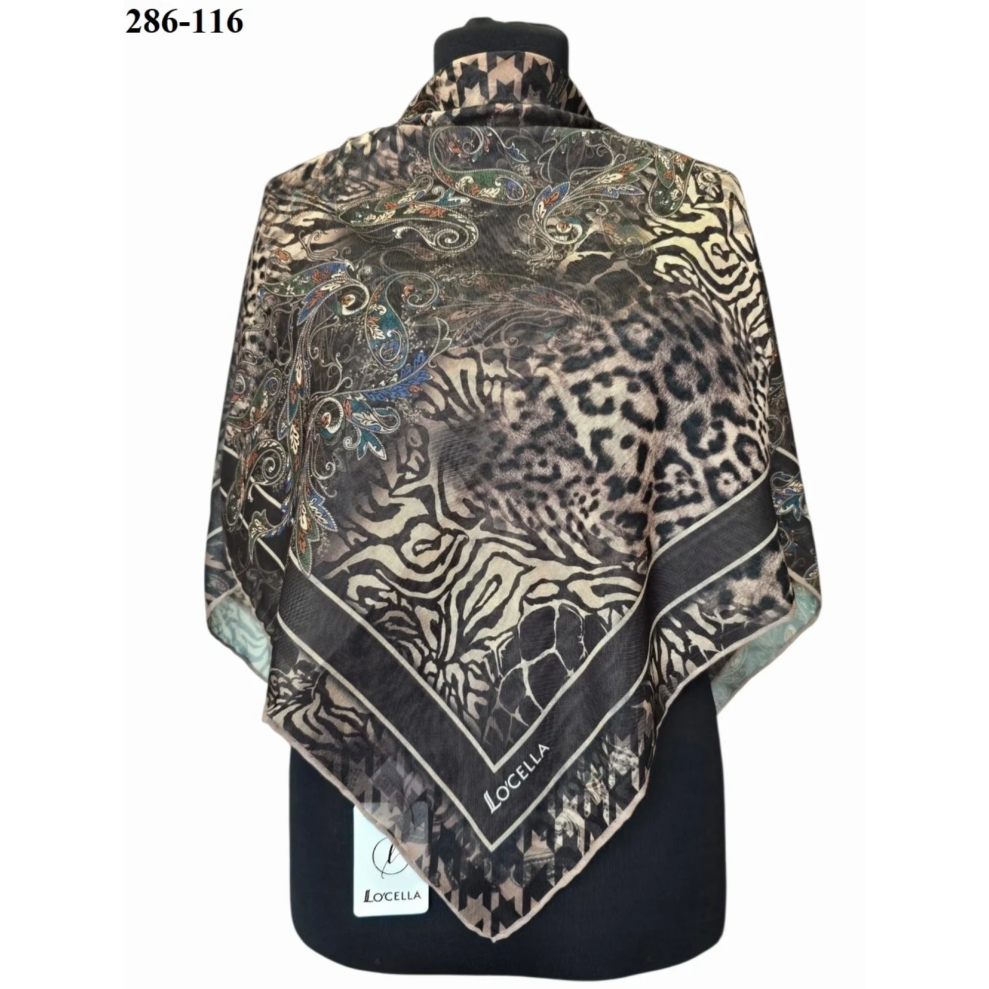 Locella Soft Pamuk Eşarp (Leopar Desen) 286-116