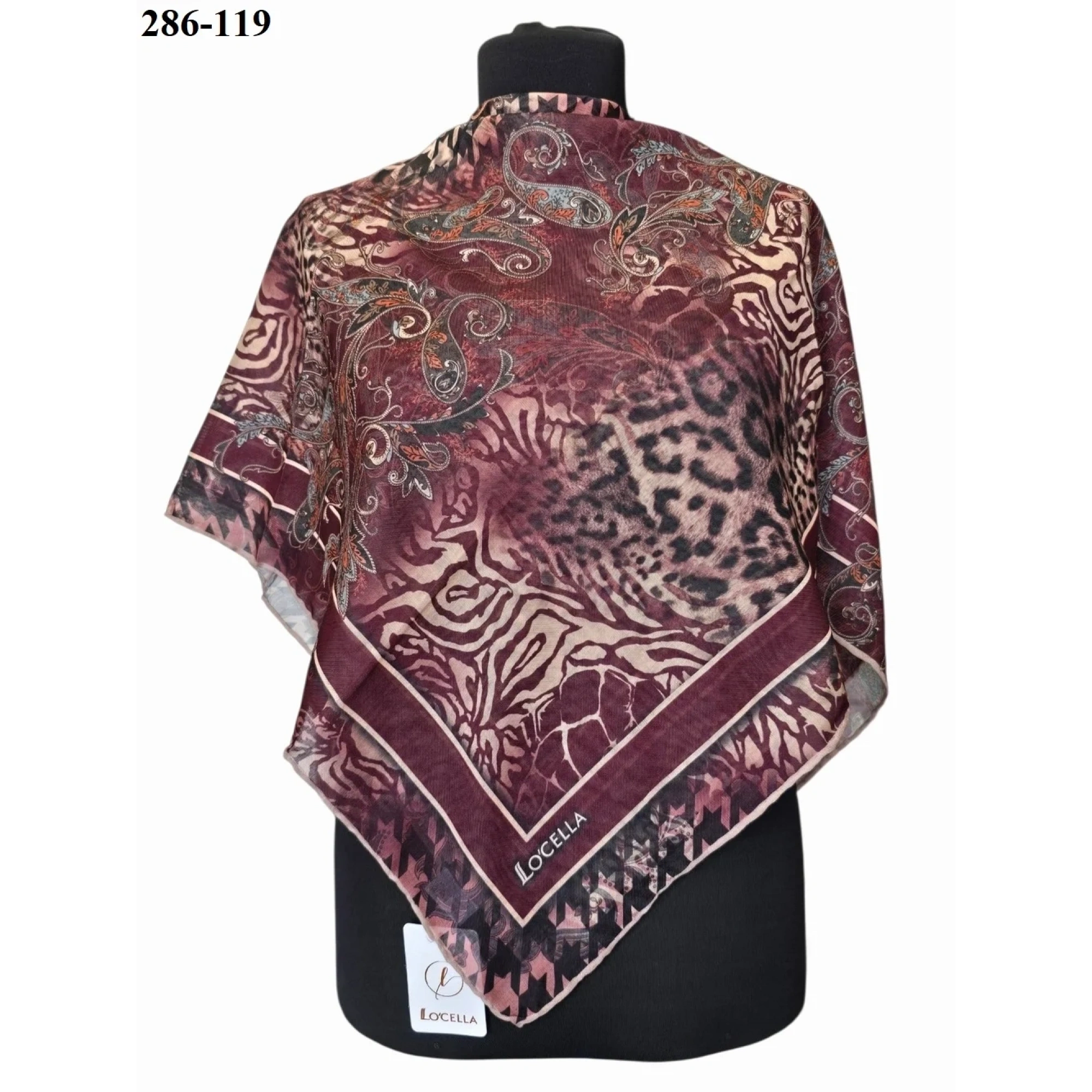 Locella Soft Pamuk Eşarp (Leopar Desen) 286-119