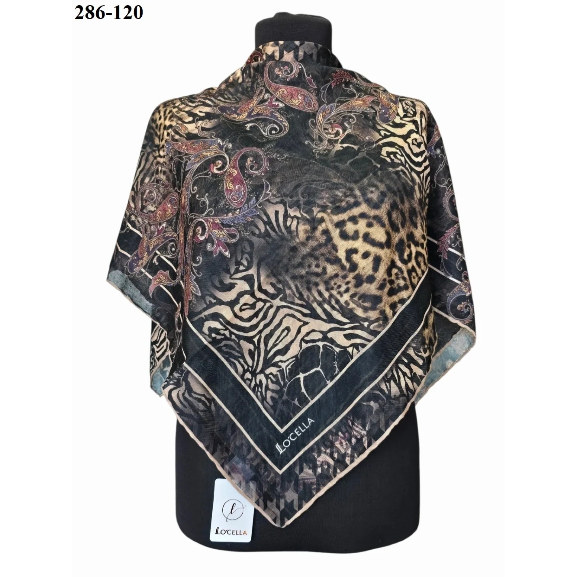 Locella Soft Pamuk Eşarp (Leopar Desen) 286-120