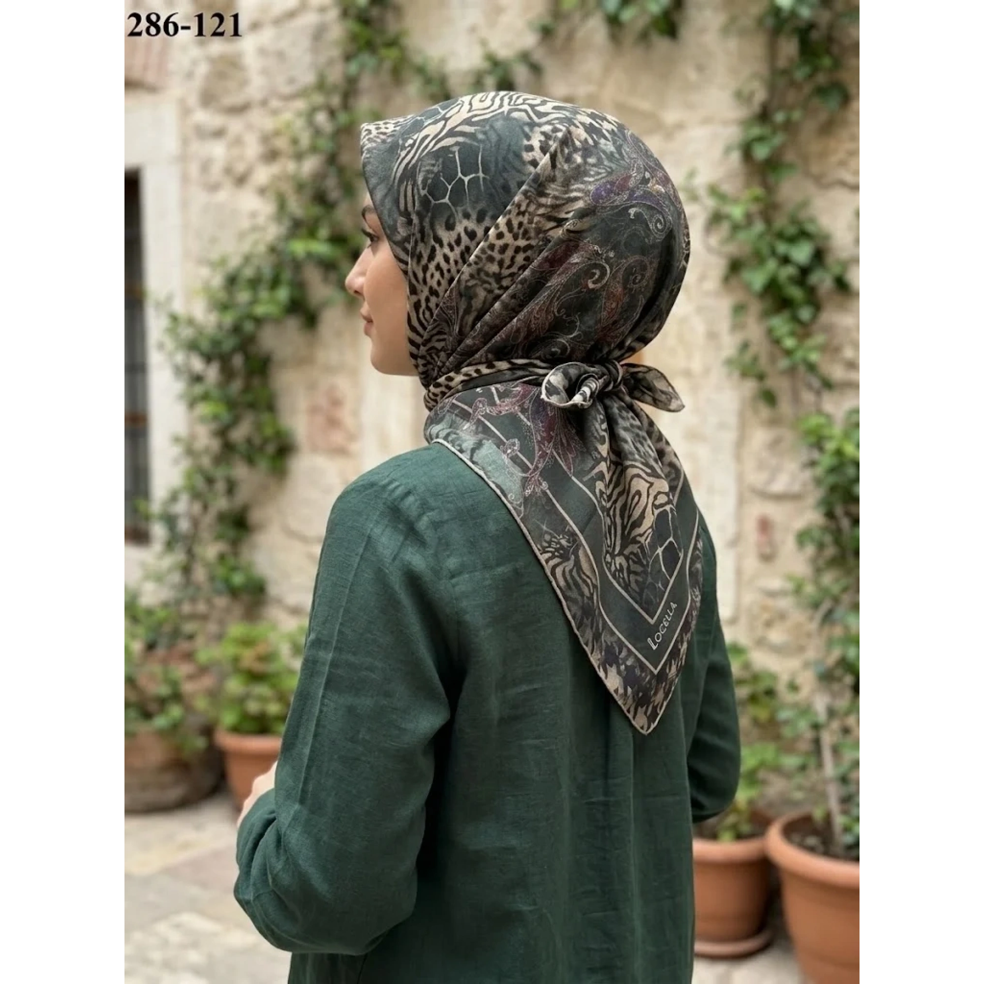 Locella Soft Pamuk Eşarp (Leopar Desen) 286-121