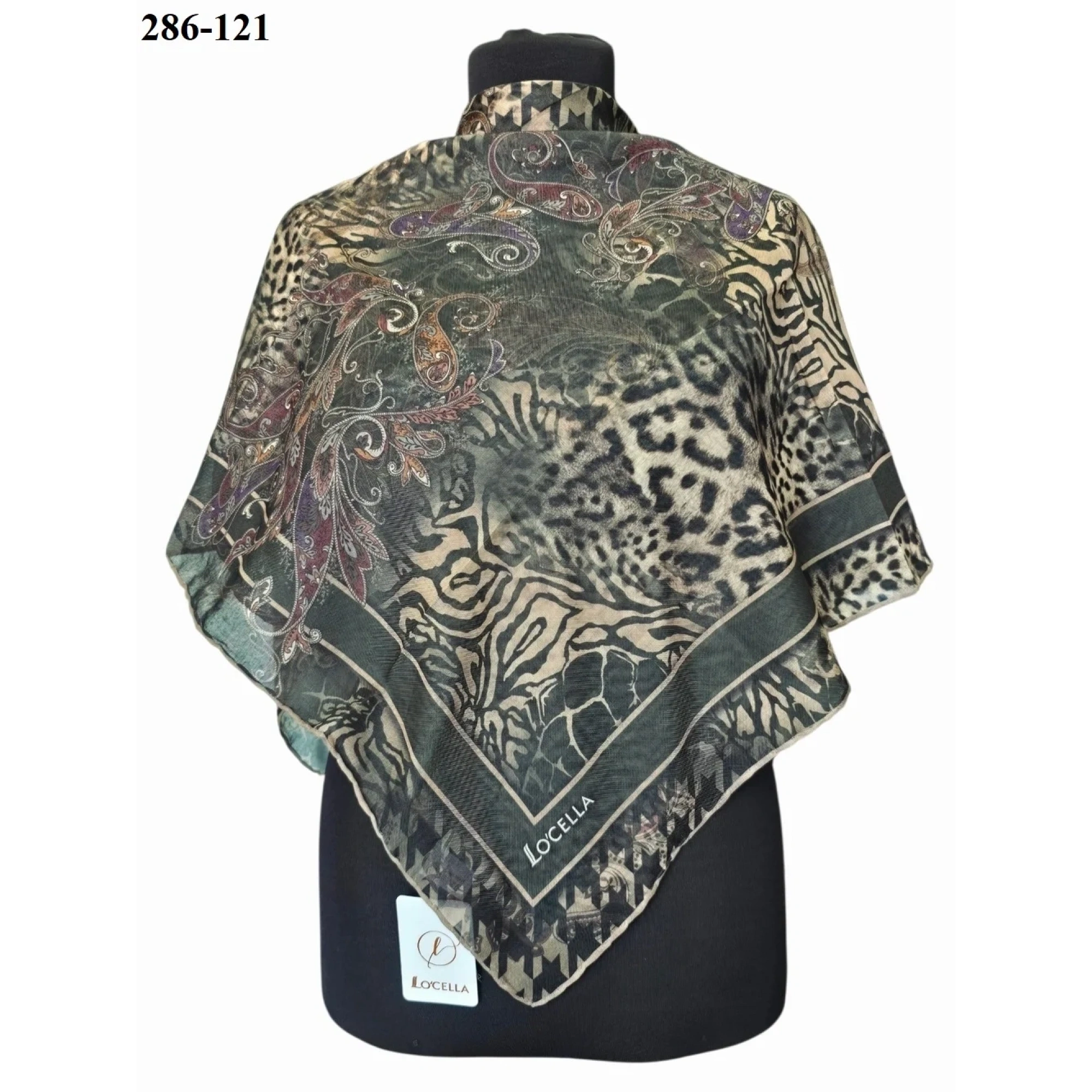 Locella Soft Pamuk Eşarp (Leopar Desen) 286-121