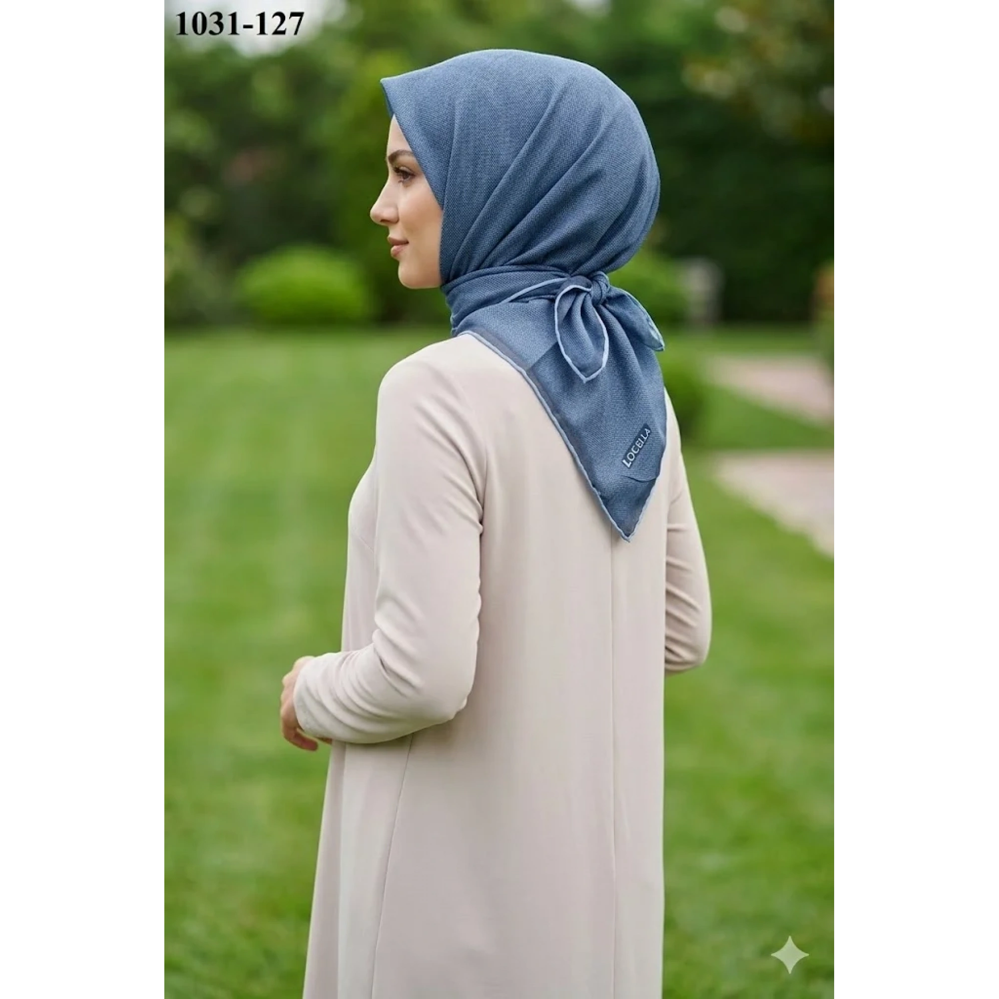 Locella Soft Pamuk Eşarp (Mavi) 1031-127