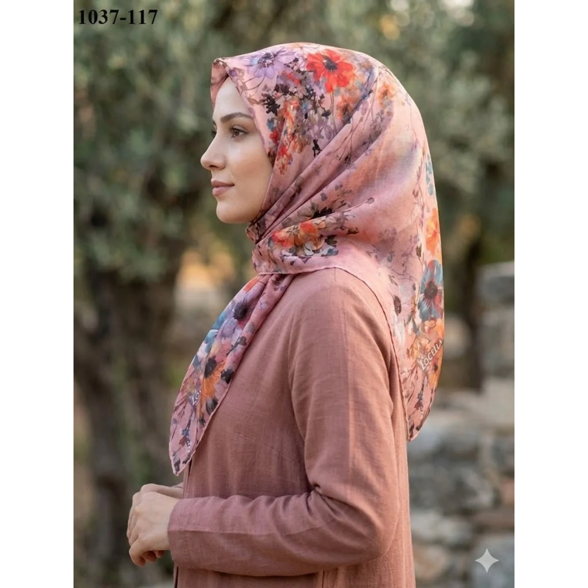 Locella Soft Pamuk Eşarp (Pastel Gül) 1037-117