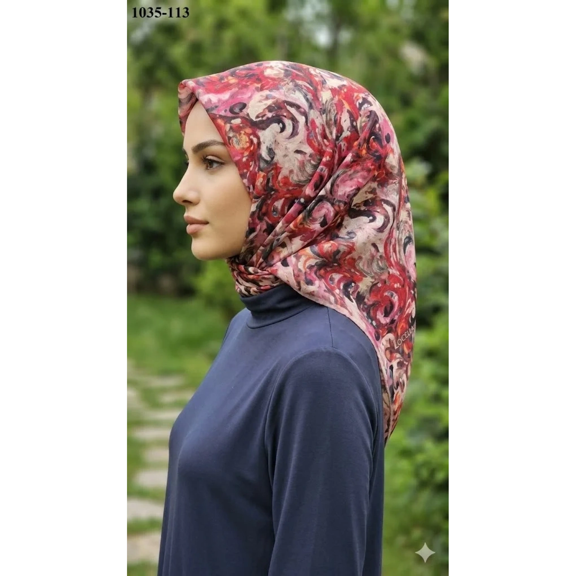 Locella Soft Pamuk Eşarp (pembe-kırmızı) 1035-113