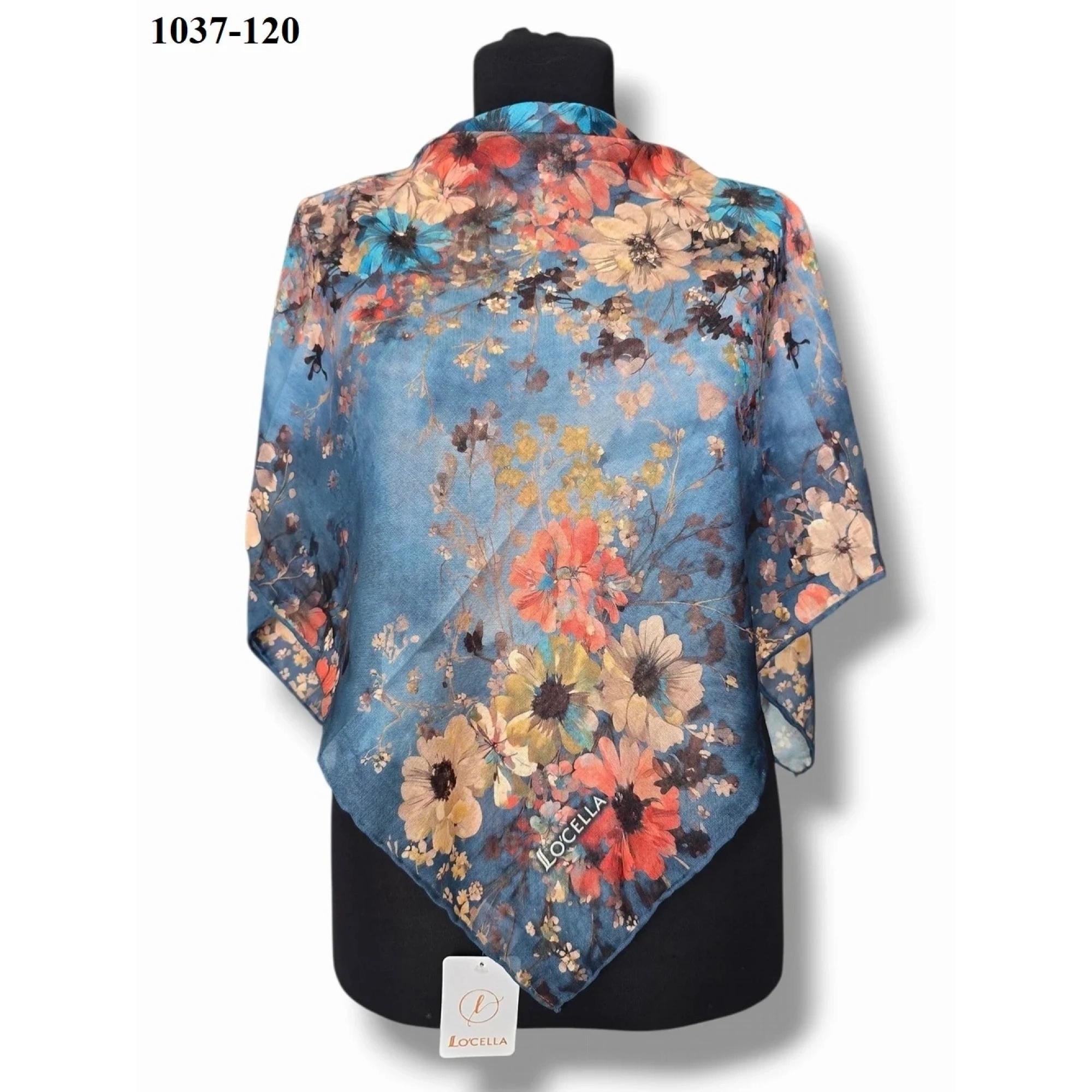 Locella Soft Pamuk Eşarp (Petrol) 1037-120