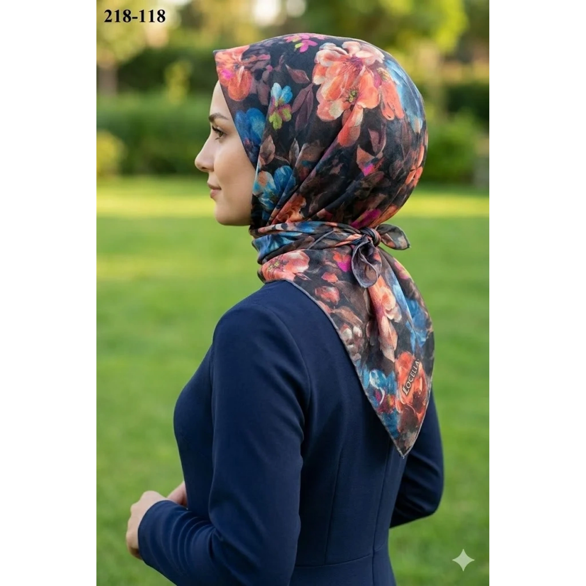 Locella Soft Pamuk Eşarp (Siyah) 218-118