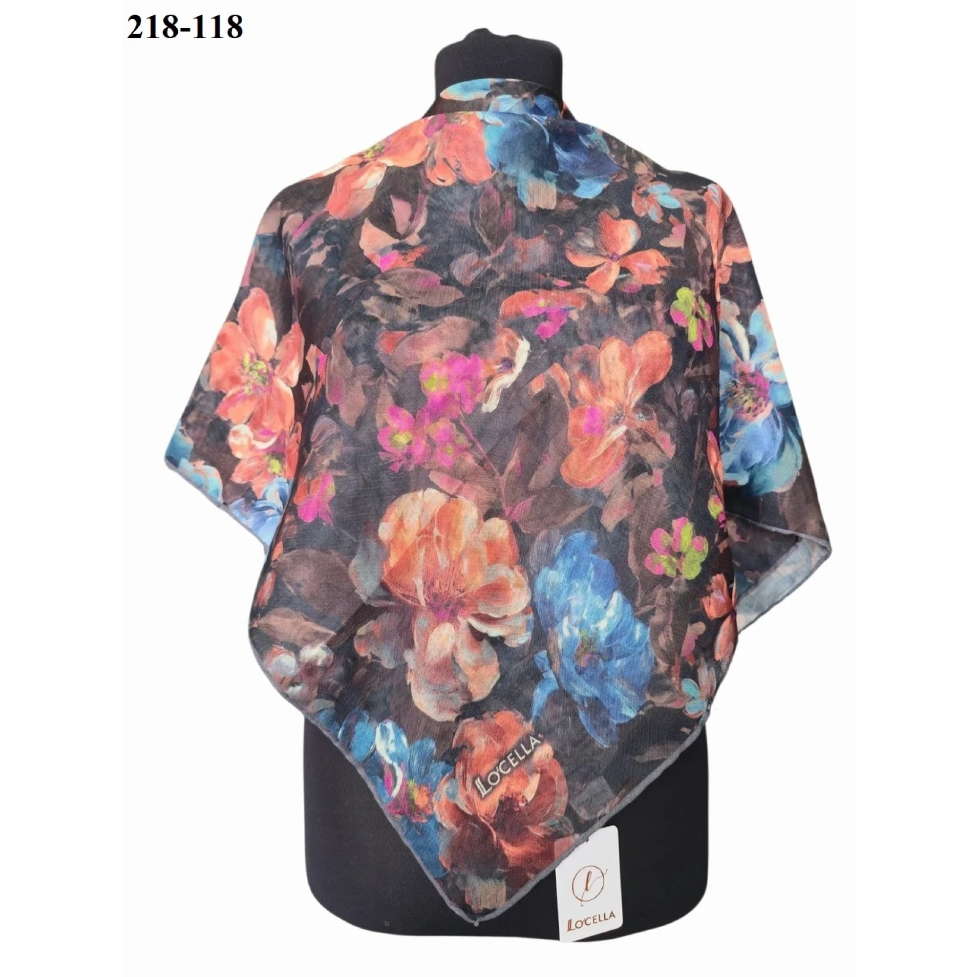 Locella Soft Pamuk Eşarp (Siyah) 218-118