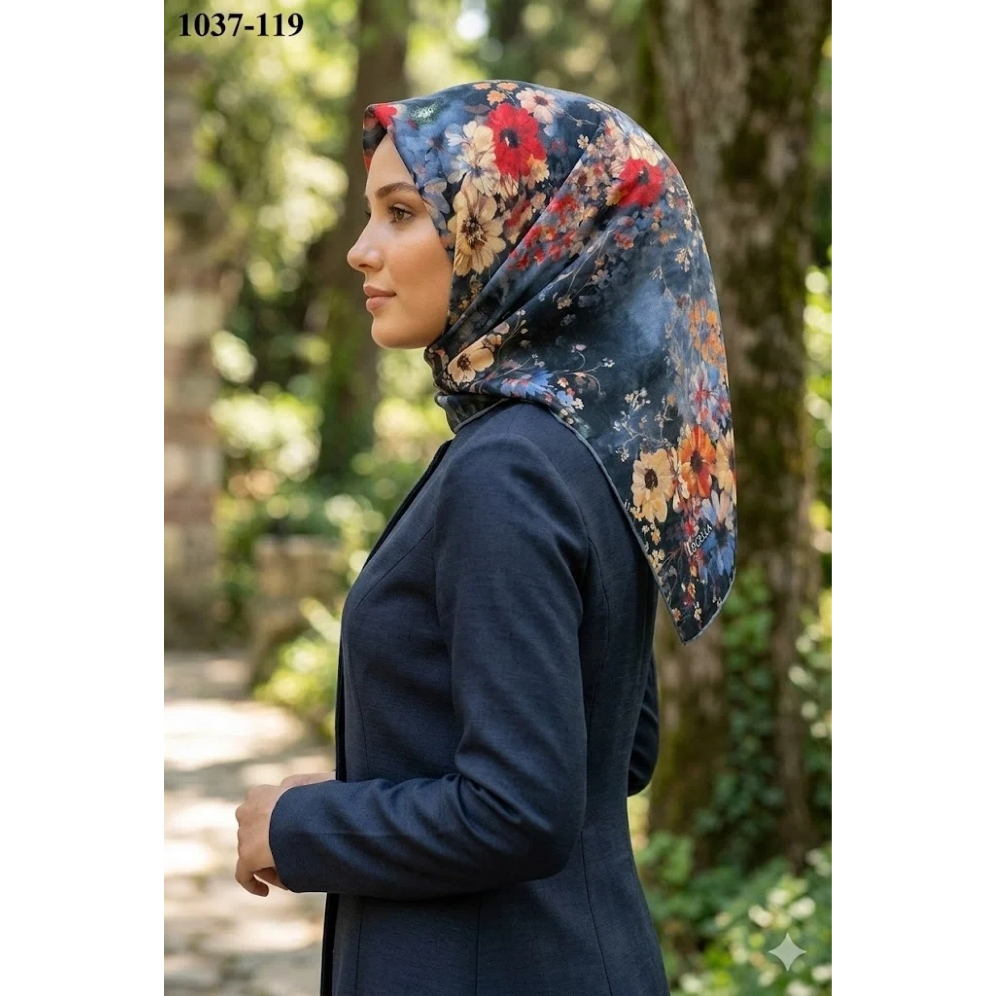 Locella Soft Pamuk Eşarp (Siyah-Kırmızı) 1037-119