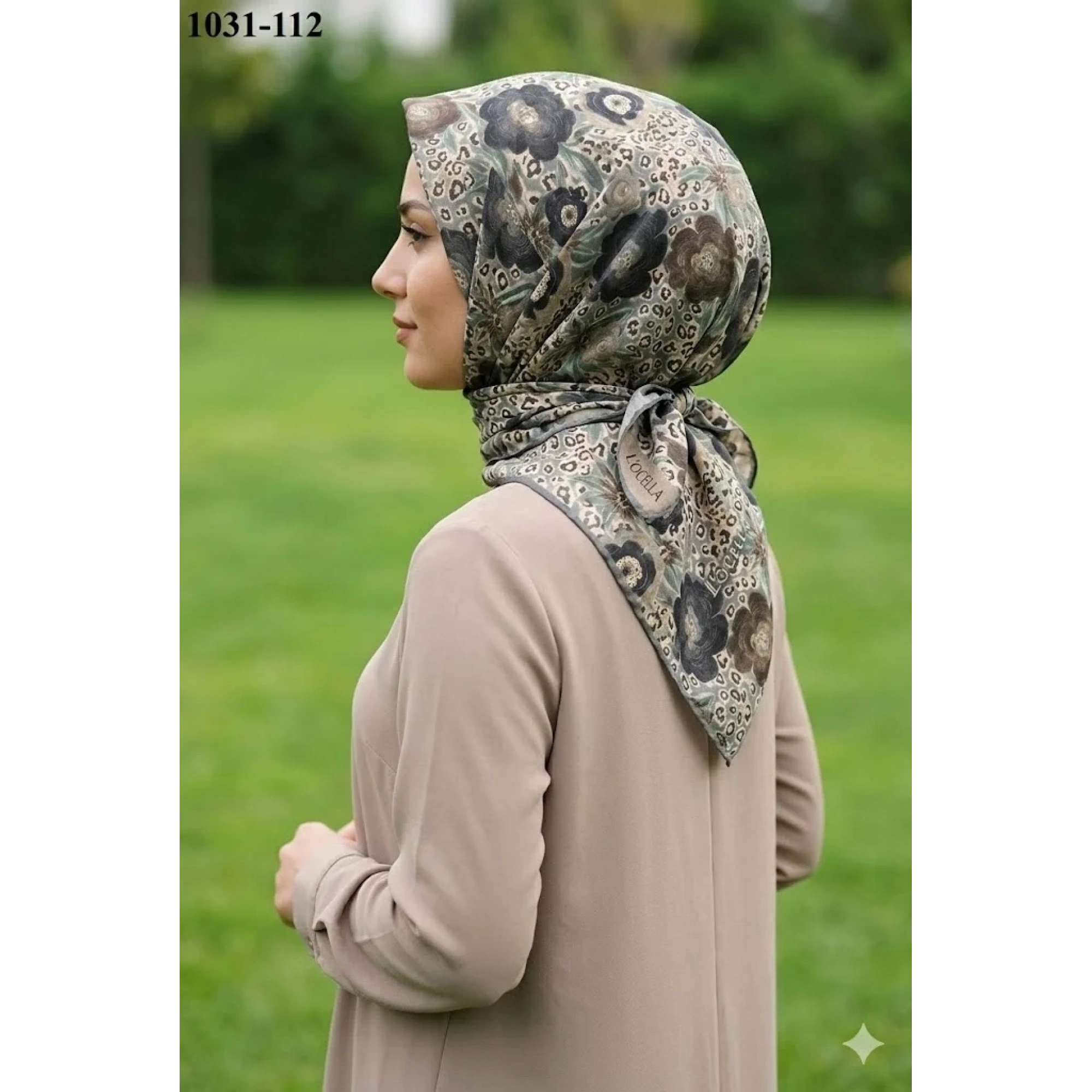 Locella Soft Pamuk Eşarp (Siyah Mint ) 1030-112