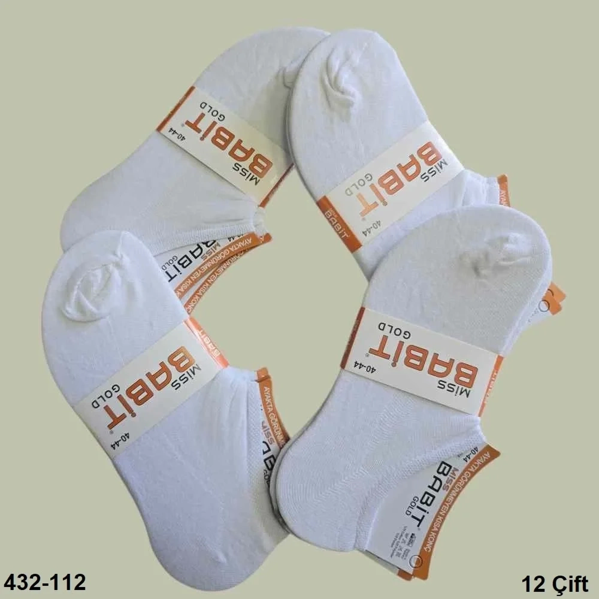 Miss Babit Erkek Kısa Konç Patik Çorap 12 Çift 432-112