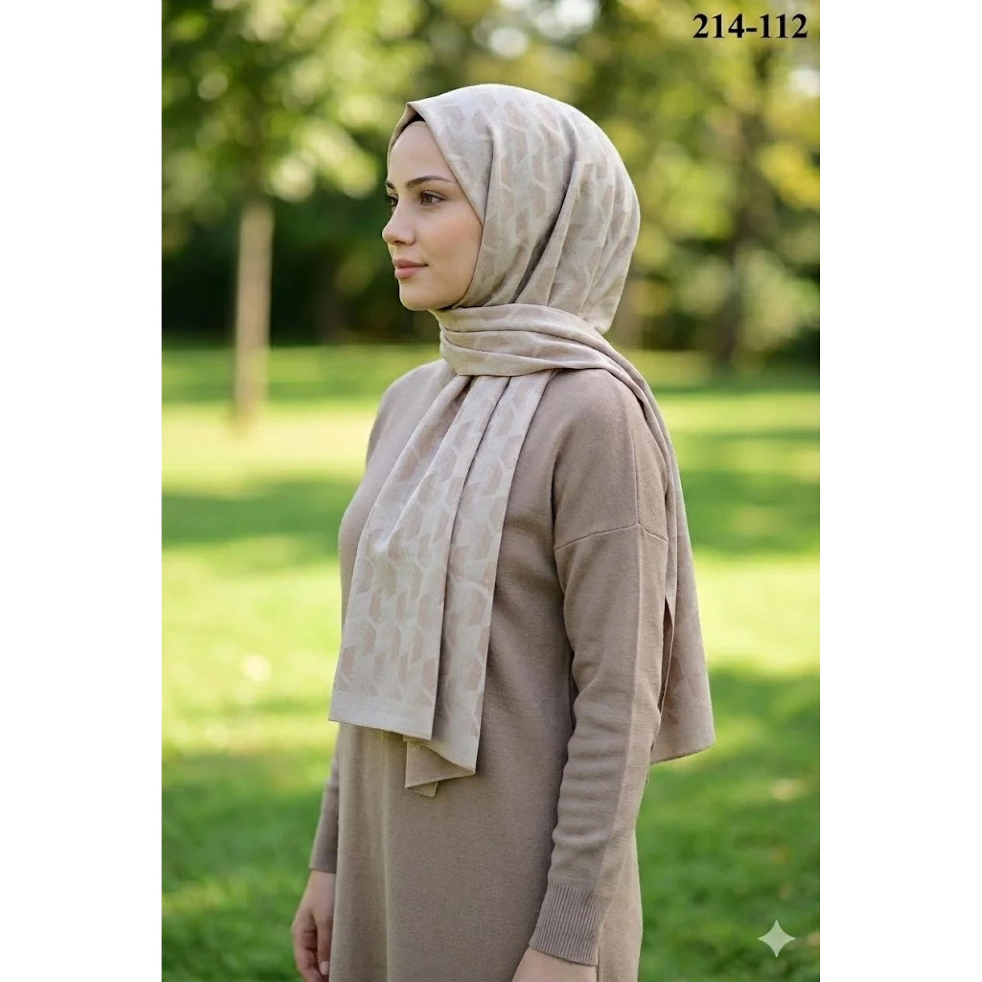 Moda Akyüz Ayrobin Jakar Şal (A. Sütlü Kahve) 214-112