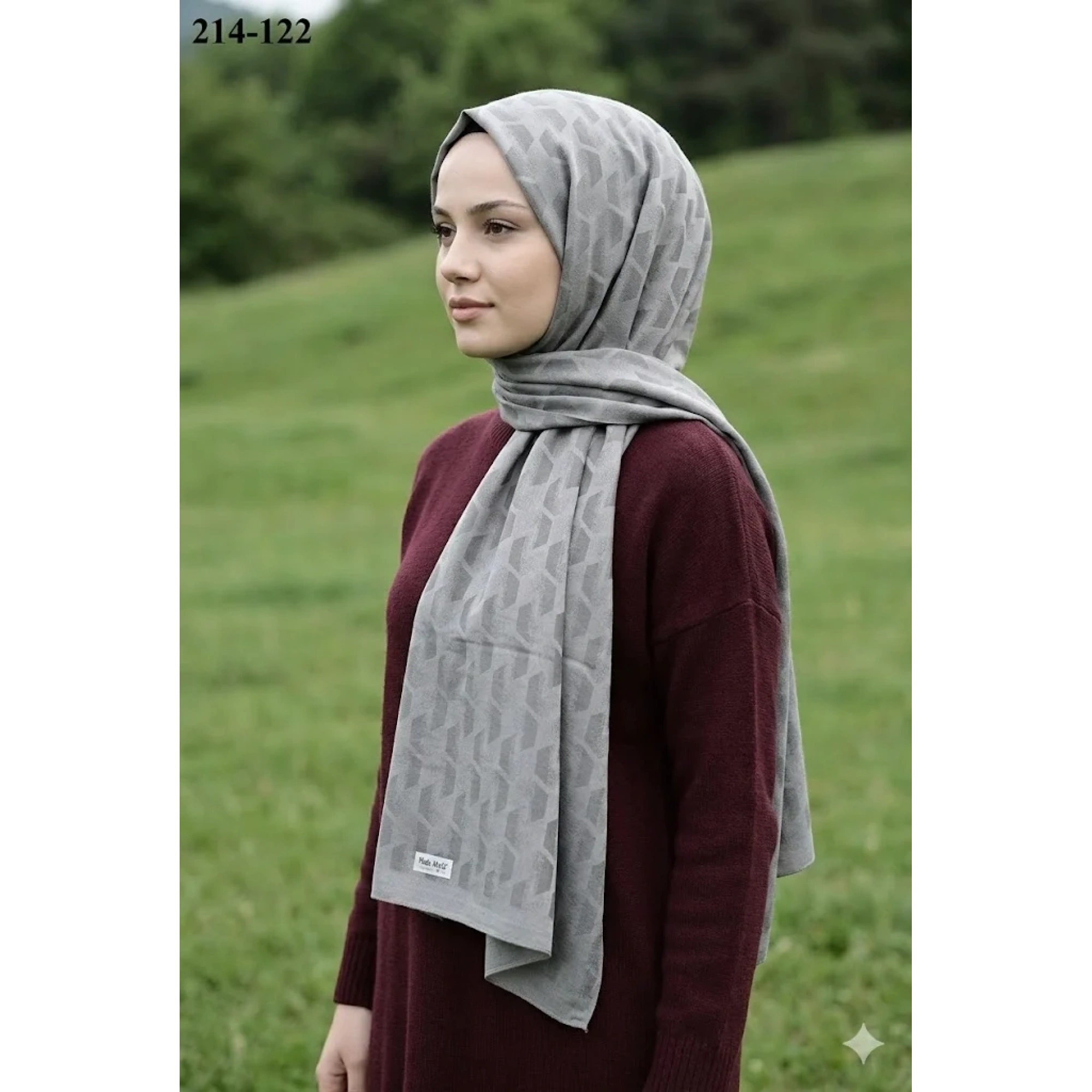 Moda Akyüz Ayrobin Jakar Şal (Antrasit) 214-122