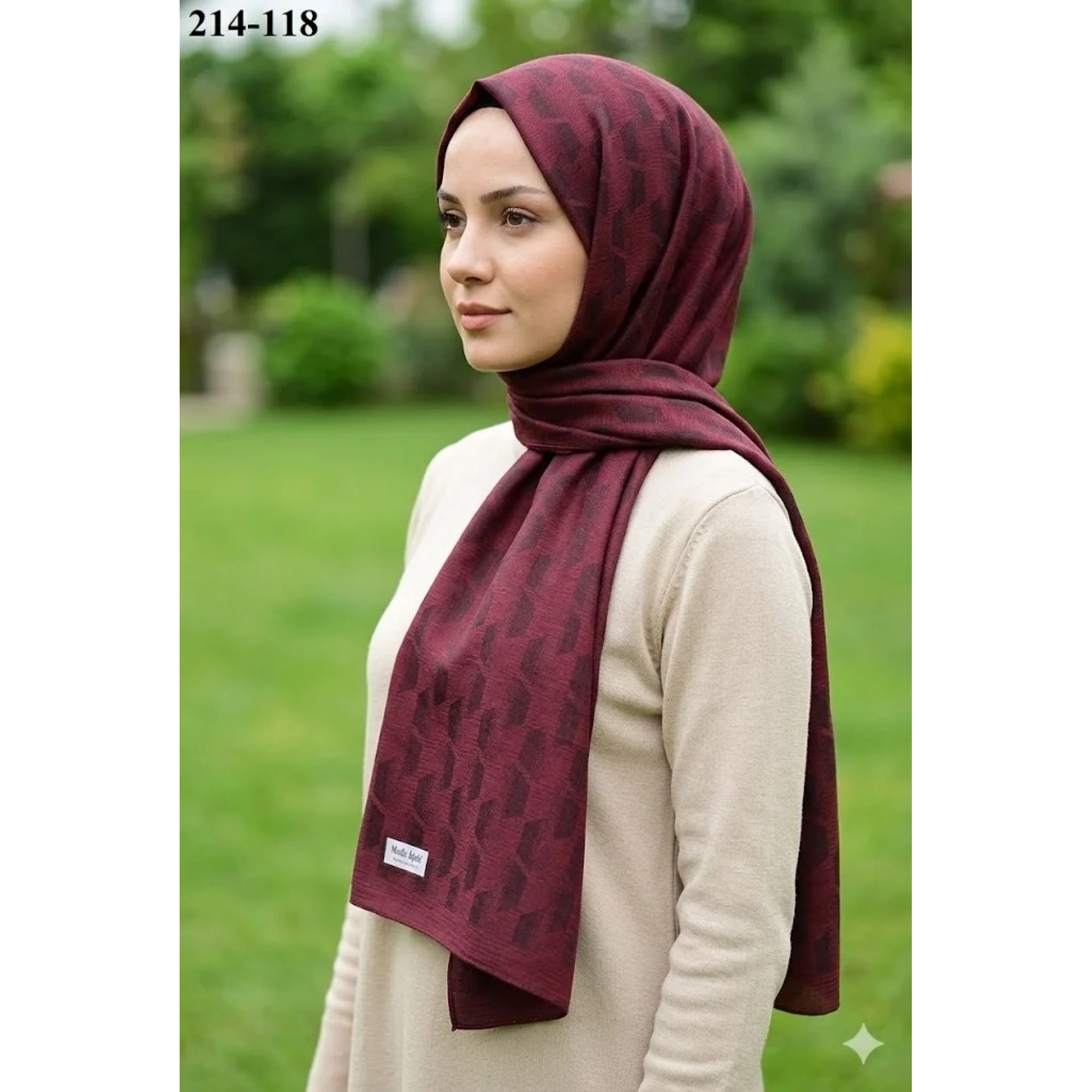 Moda Akyüz Ayrobin Jakar Şal (Bordo) 214-118
