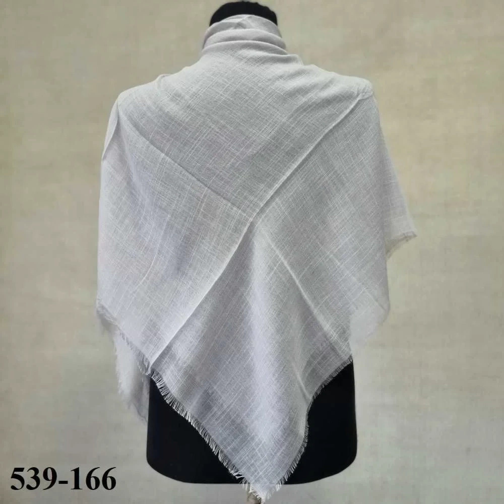 Moda Akyüz Düz Renk Flamlı Eşarp (Gümüş Gri) 539-166