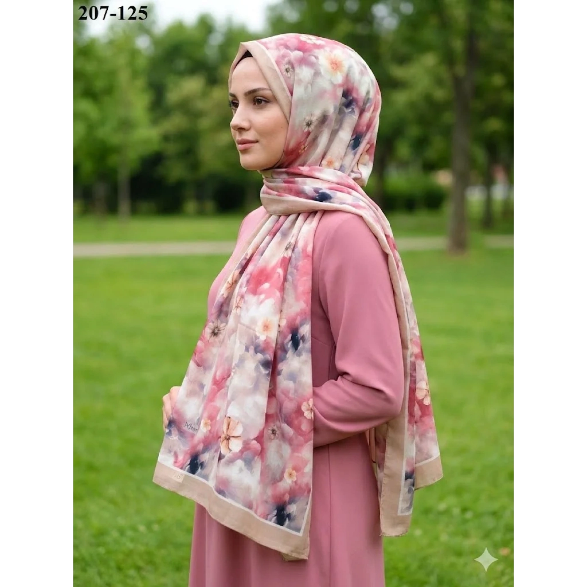 MoonScarf Bambu Kraş Pamuk Şal (Camel) 207-125