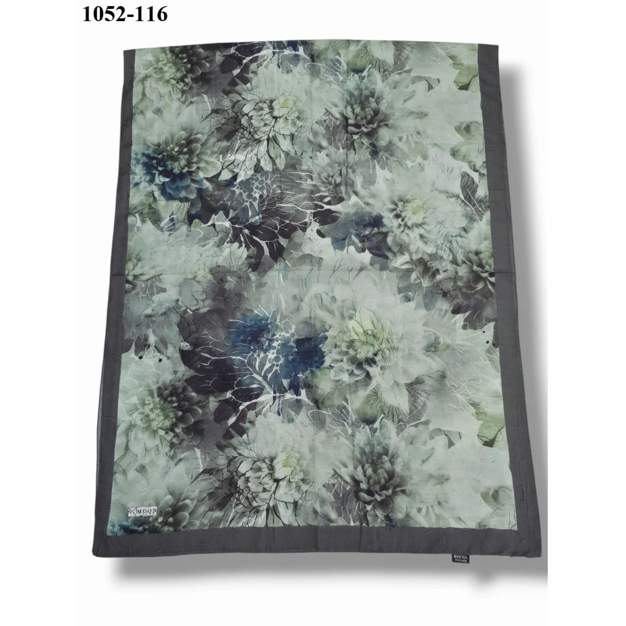 MoonScarf Bambu Kraş Pamuk Şal (Gri Yeşil) 1052-116