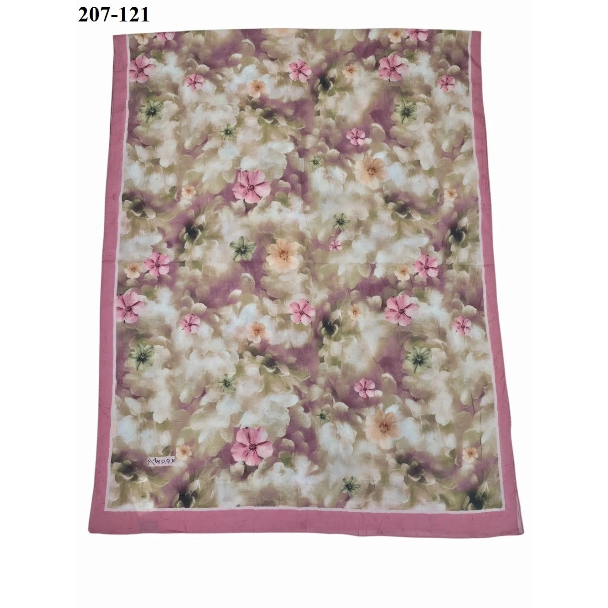 MoonScarf Bambu Kraş Pamuk Şal (Gül Pembe) 207-121