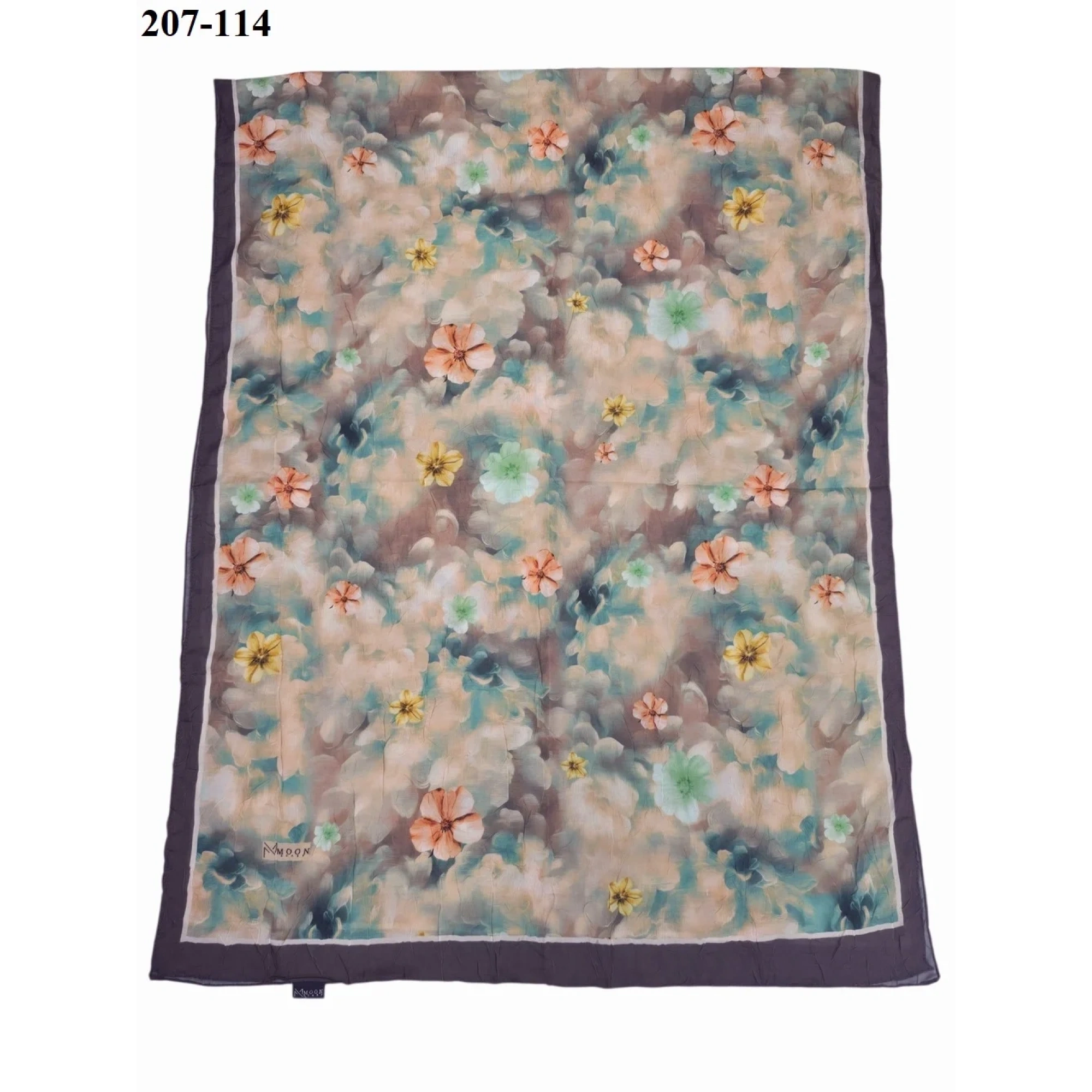 MoonScarf Bambu Kraş Pamuk Şal (Kahve) 207-114