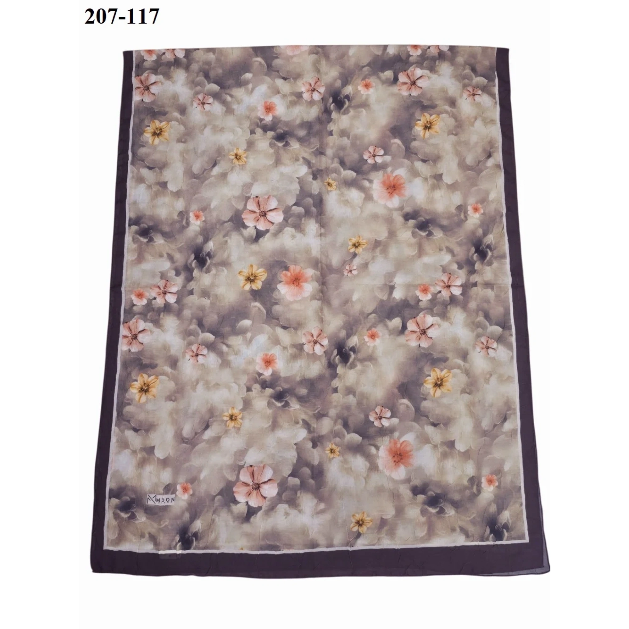 MoonScarf Bambu Kraş Pamuk Şal (Kahve) 207-117