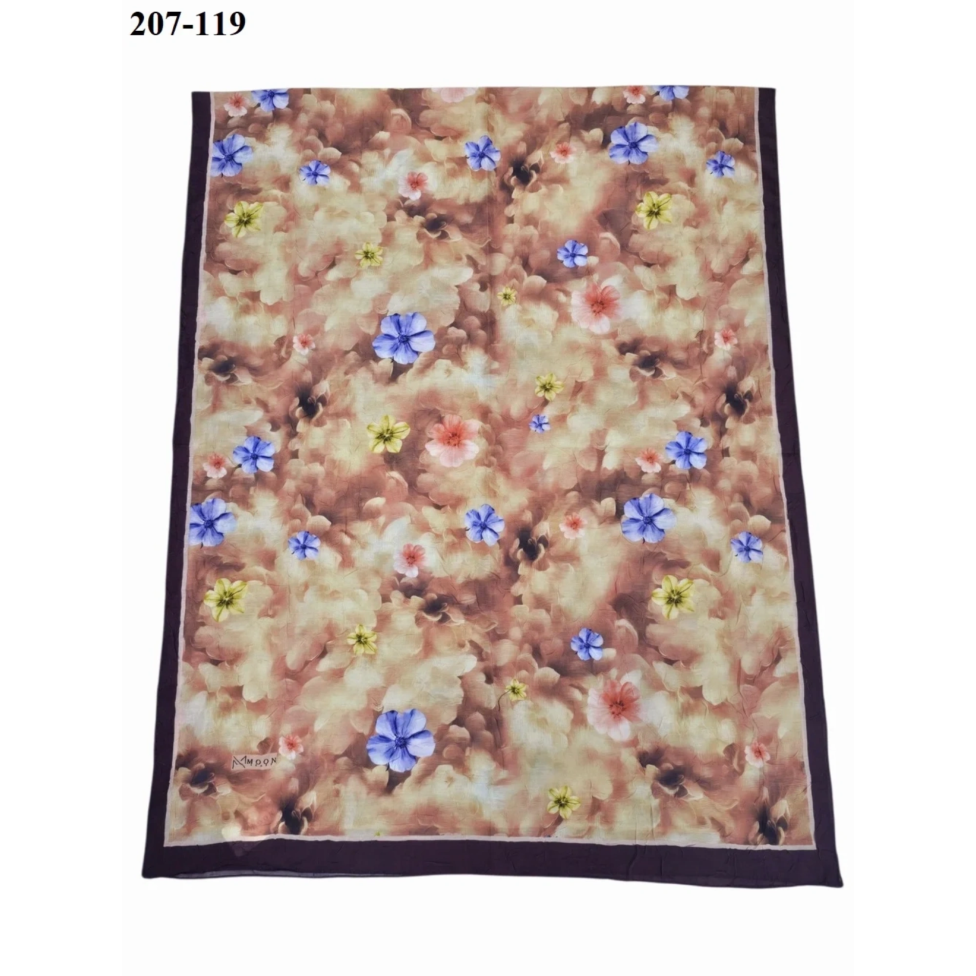 MoonScarf Bambu Kraş Pamuk Şal (Kahve) 207-119