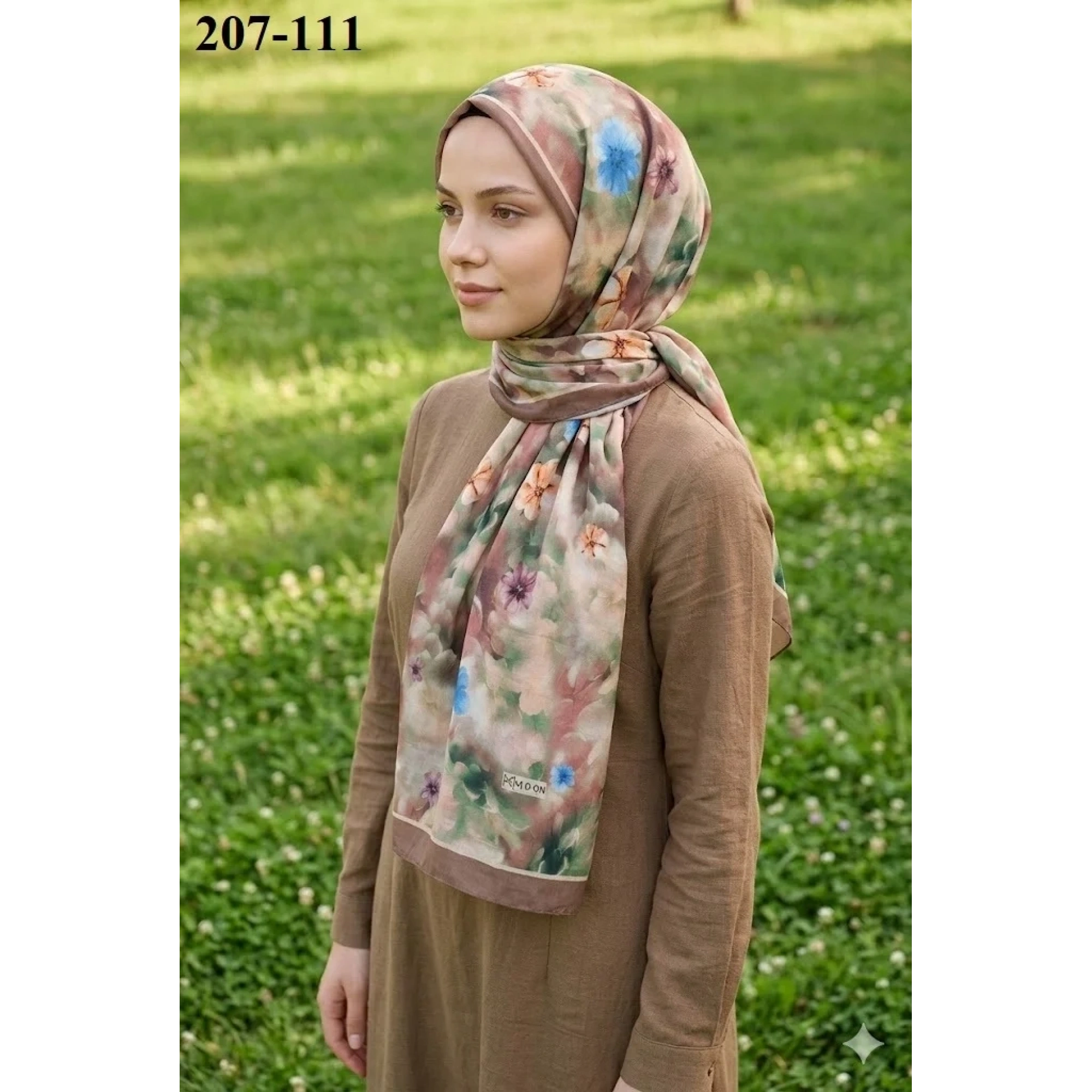 MoonScarf Bambu Kraş Pamuk Şal (Karamel) 207-111