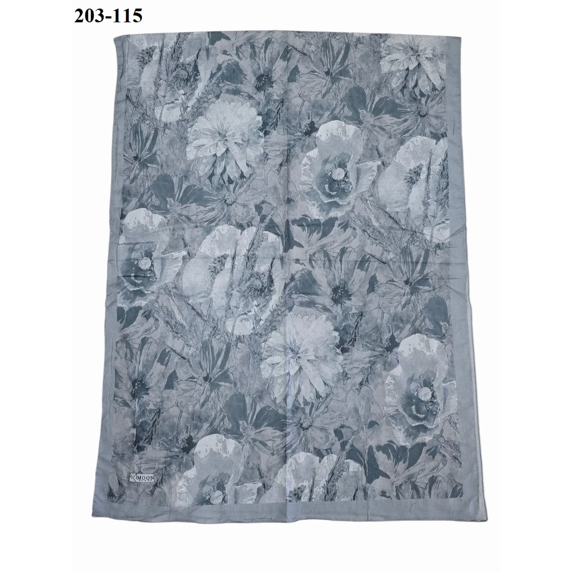 MoonScarf Bambu Kraş Pamuk Şal (Mavi) 203-115