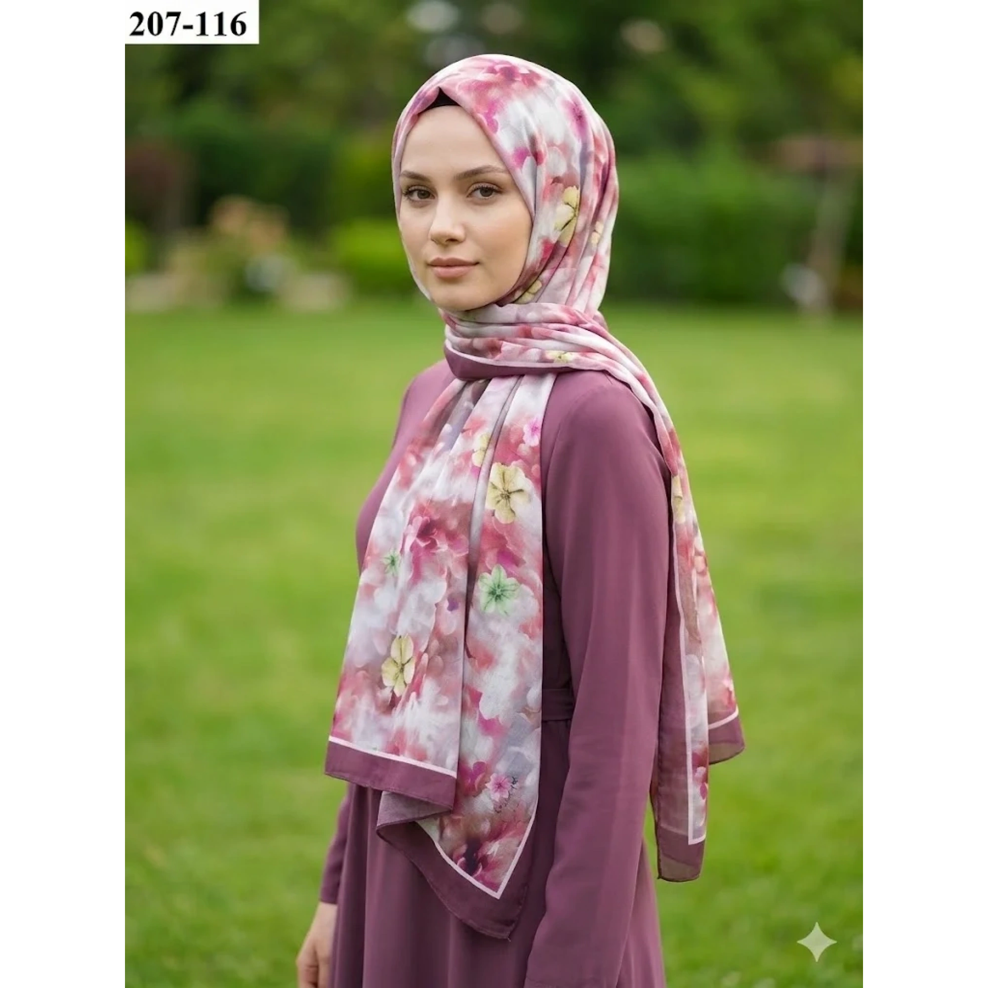MoonScarf Bambu Kraş Pamuk Şal (Şarabi) 207-116