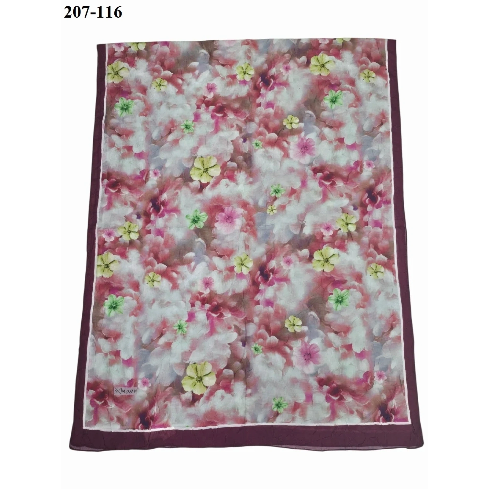 MoonScarf Bambu Kraş Pamuk Şal (Şarabi) 207-116